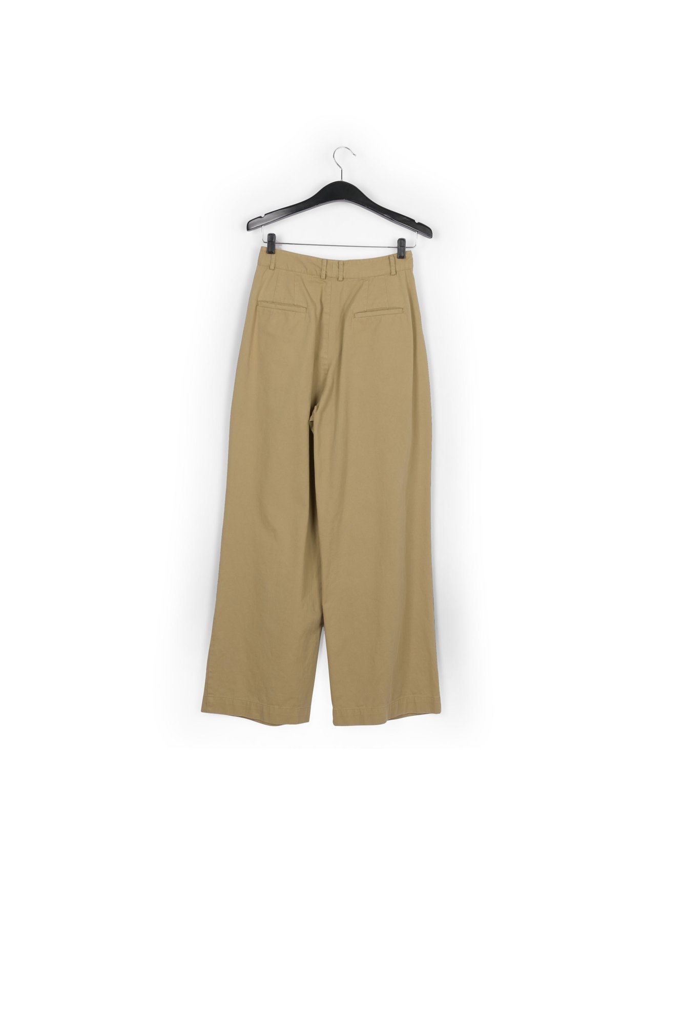 Pantalon large en coton kaki avec perles RE—SSENTIEL seconde main photo 2