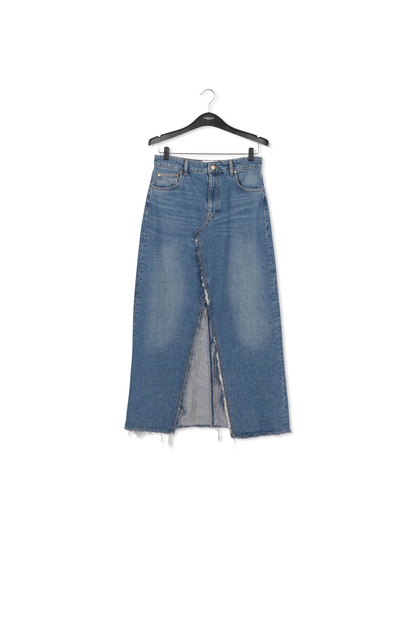 Blauwe maxi-jeansrok RE—SSENTIEL tweedehands photo 1