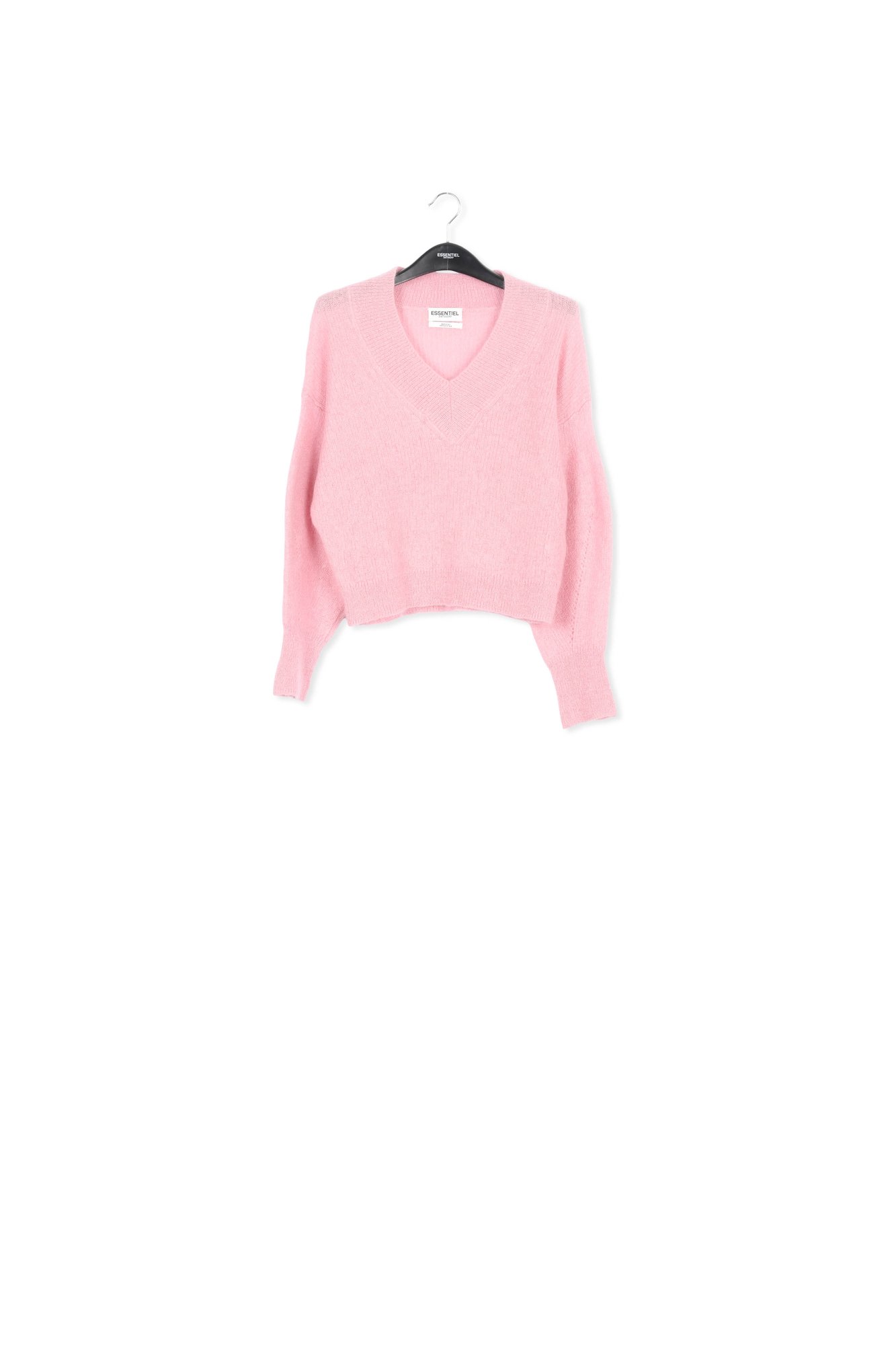 Pull en tricot vieux rose avec encolure v RE—SSENTIEL seconde main photo 1