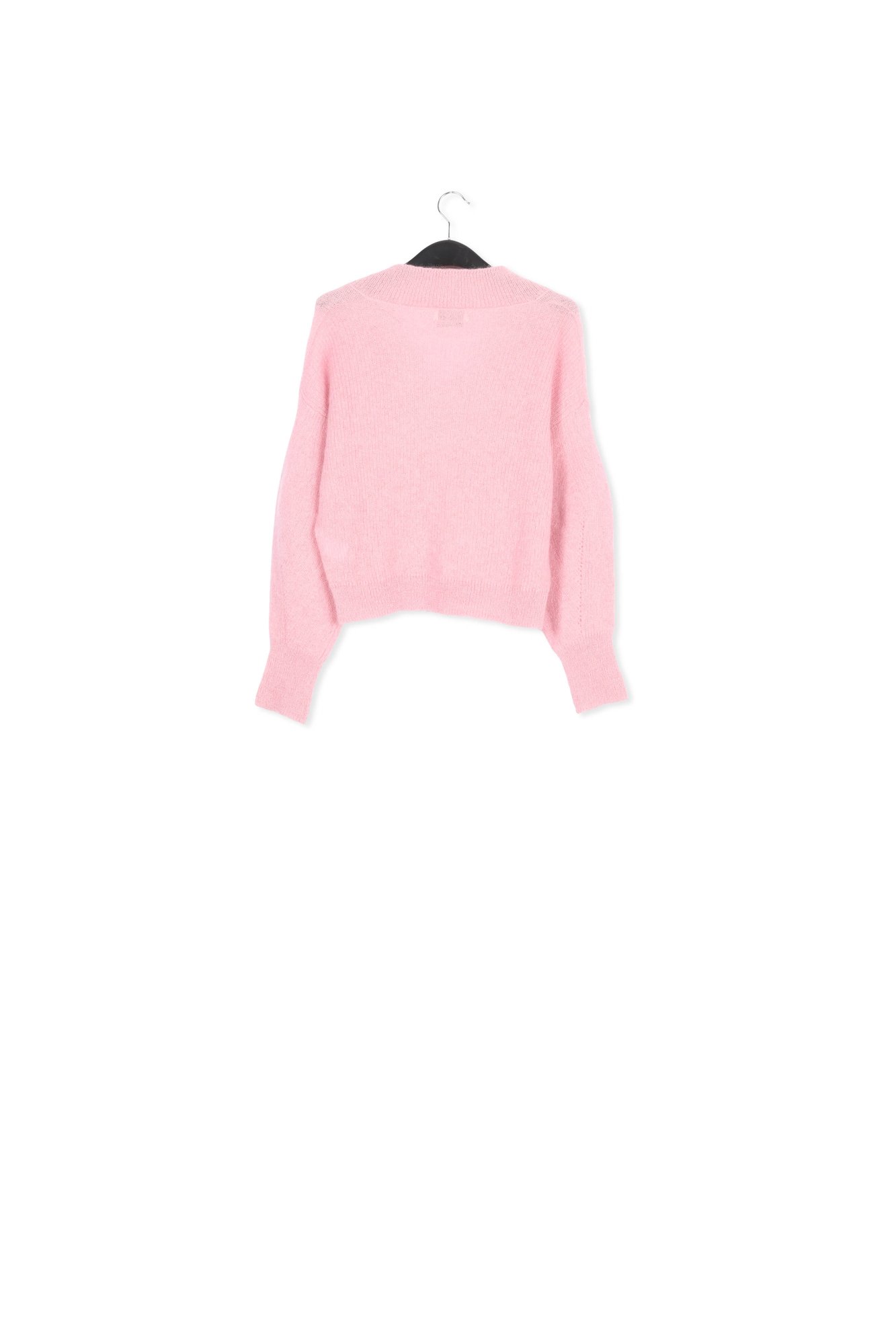 Pull en tricot vieux rose avec encolure v RE—SSENTIEL seconde main photo 2