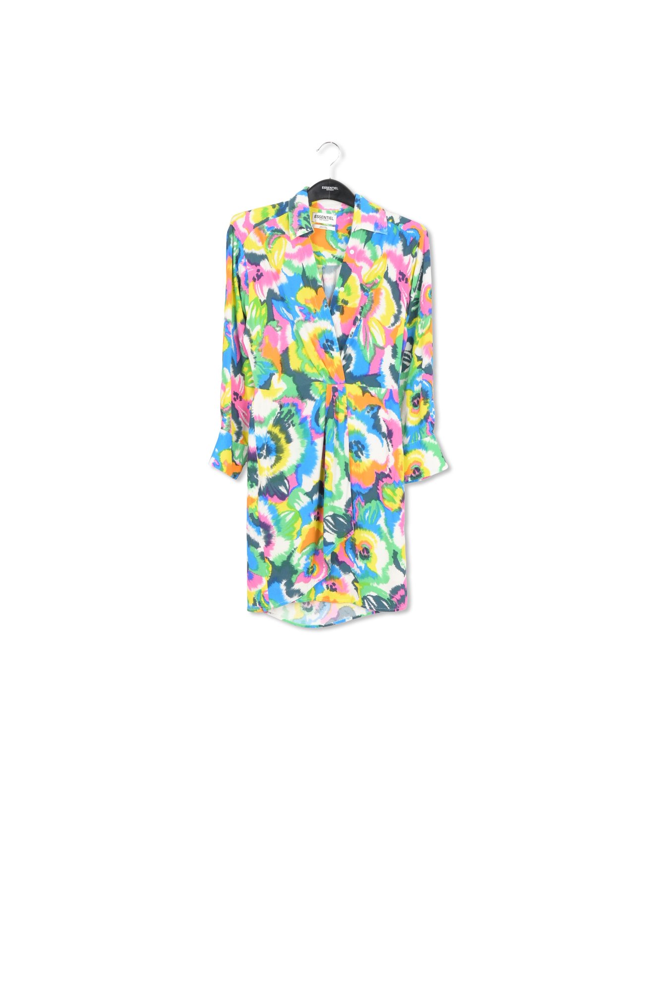 Mini robe portefeuille à  imprimé fleuri multicolore RE—SSENTIEL seconde main photo 1