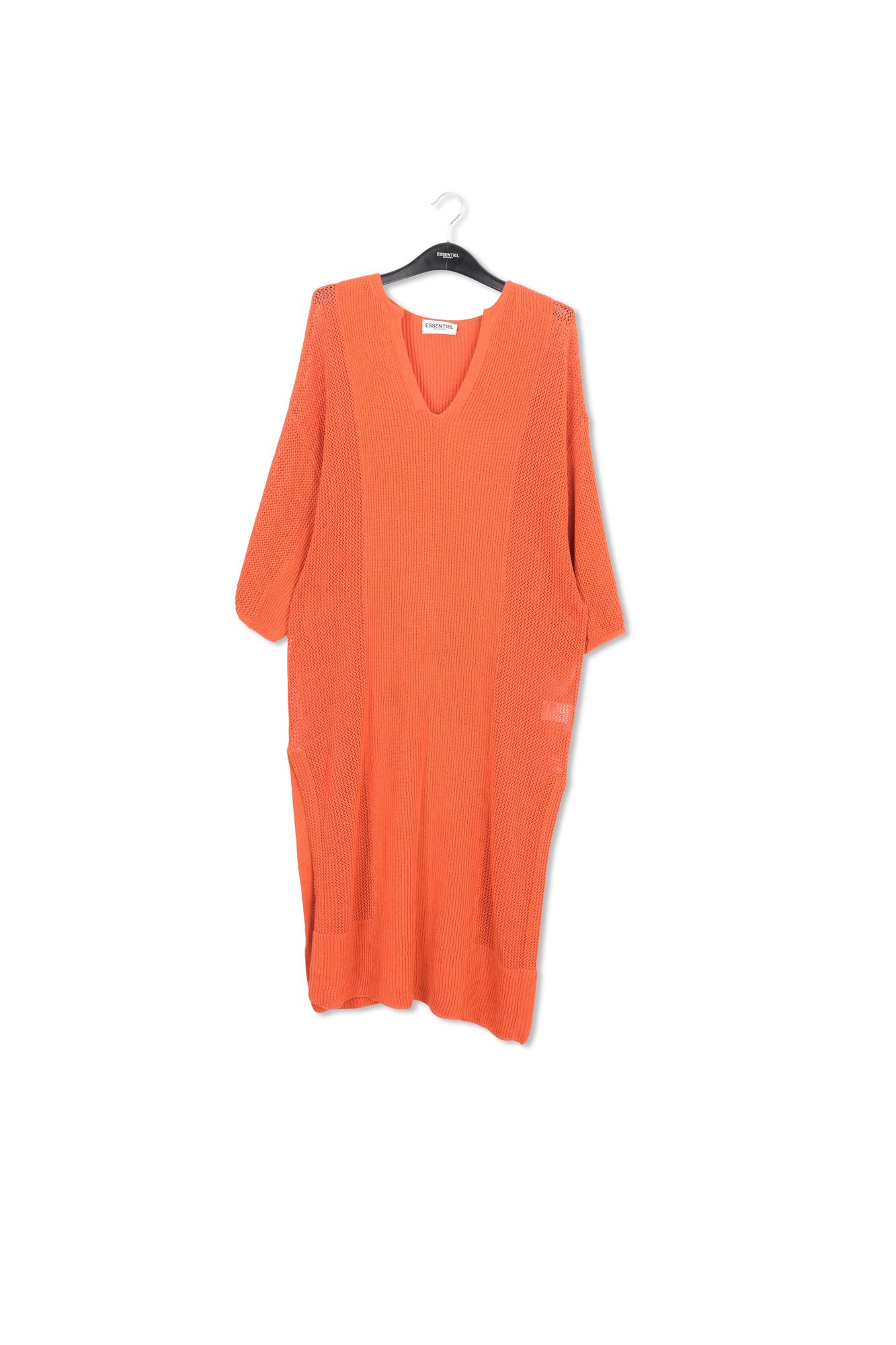 Robe caftan ample en tricot orange RE—SSENTIEL seconde main photo 1
