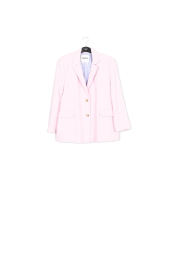 Blazer oversize en coton lilas RE—SSENTIEL seconde main photo 1