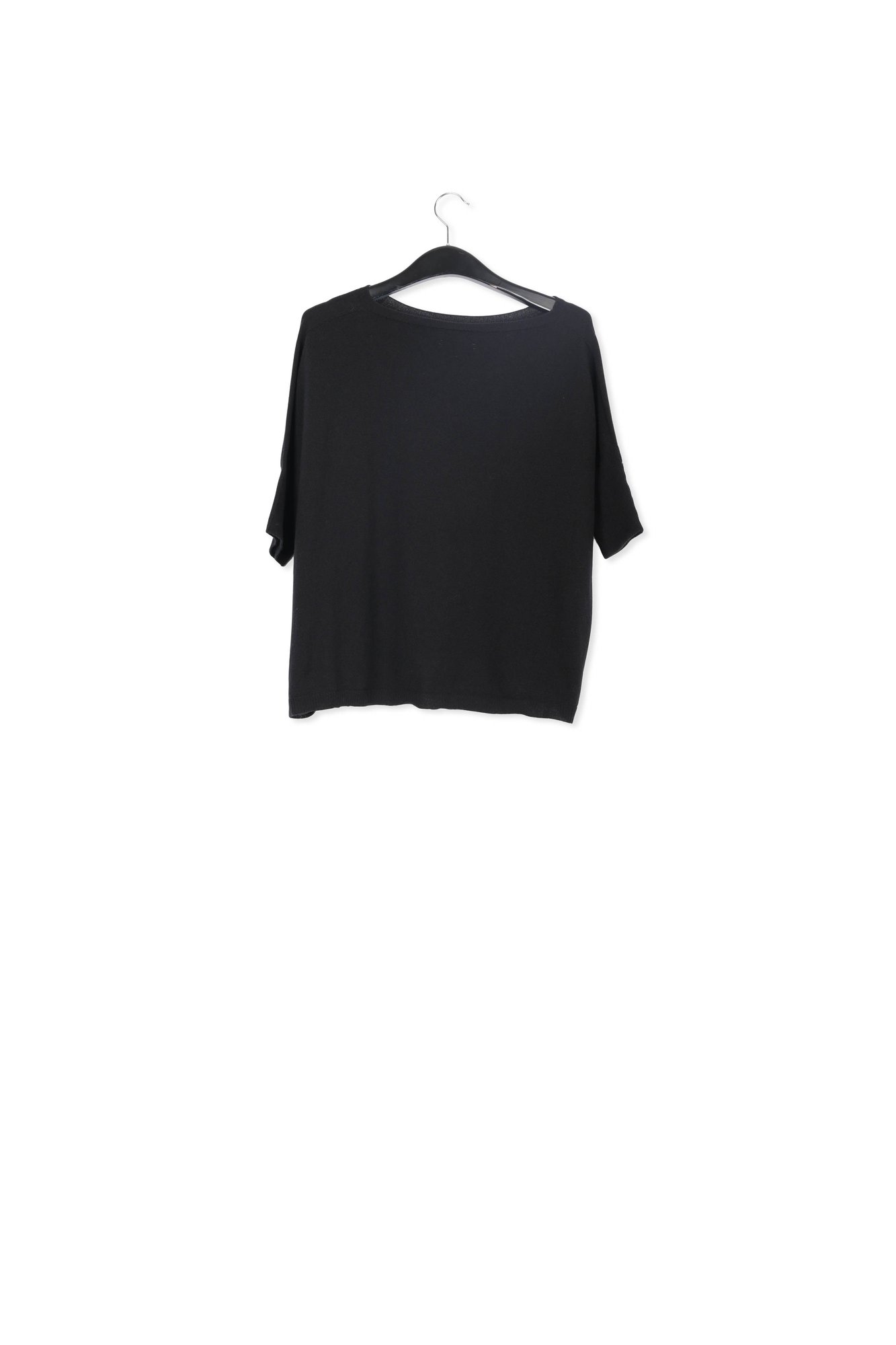 Black oversized cashmere blend knitted top RE—SSENTIEL second-hand photo 2