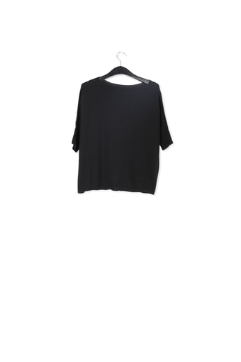 Top noir oversize tricoté en cachemire mélangée RE—SSENTIEL seconde main photo 2