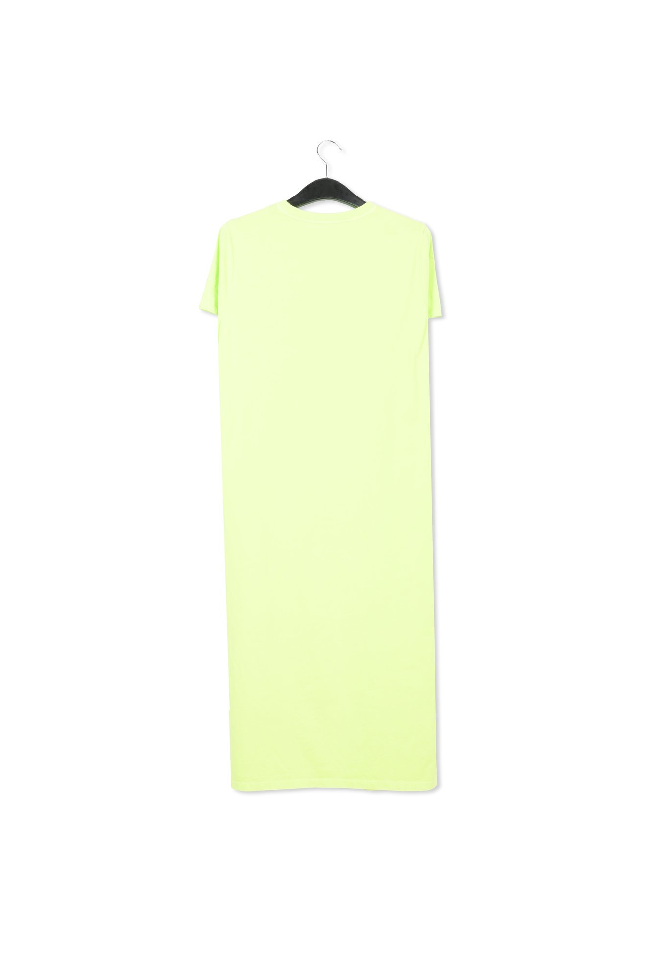 Neon yellow organic cotton-jersey T-shirt dress RE—SSENTIEL second-hand photo 2