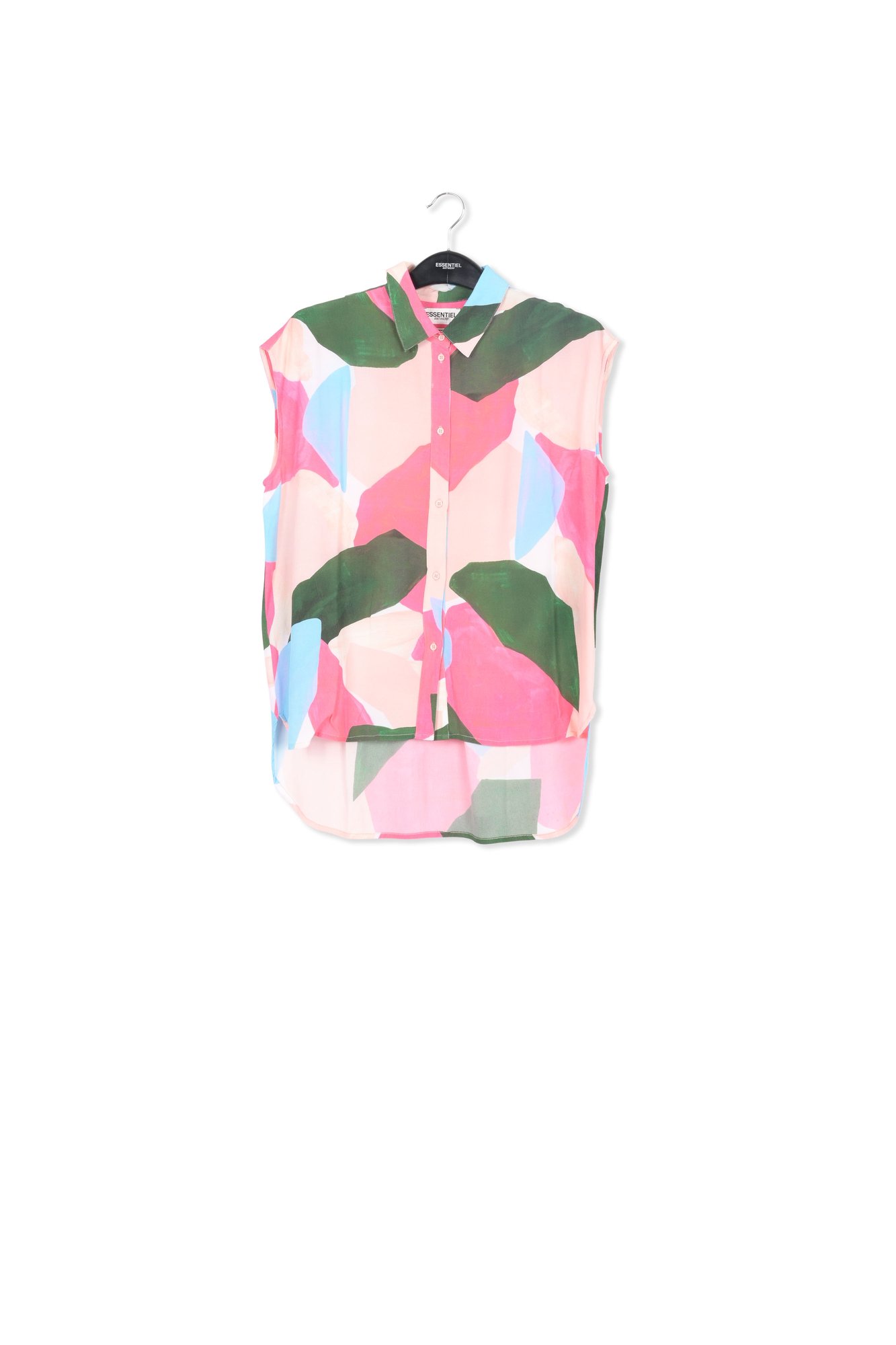 Multicolor sleeveless shirt with graphic print RE—SSENTIEL second-hand photo 1