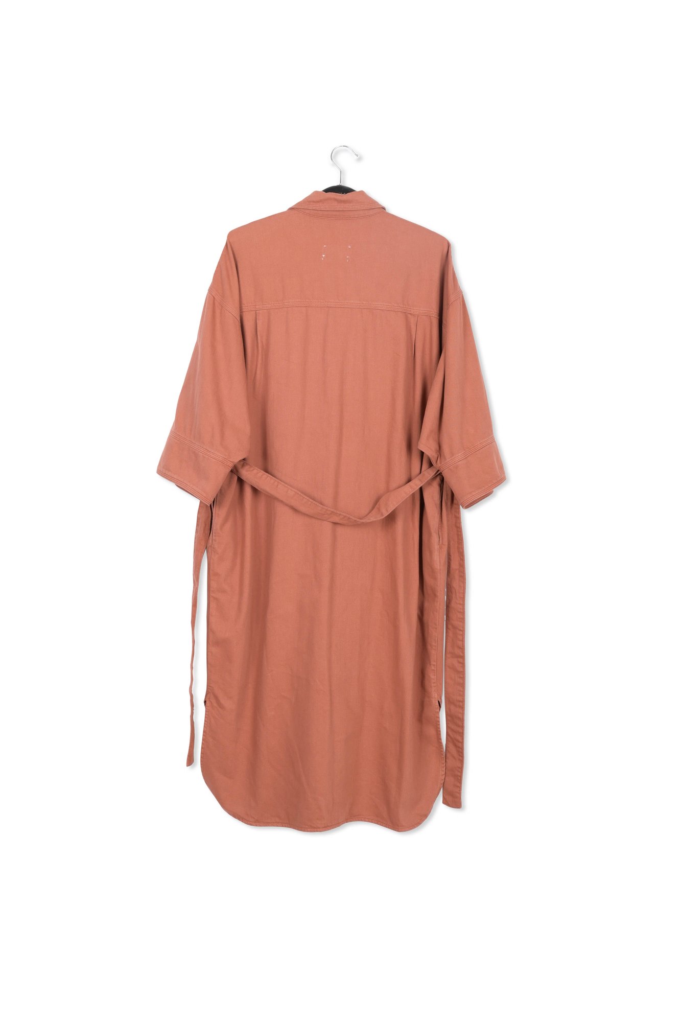 Brown denim shirt dress RE—SSENTIEL second-hand photo 2