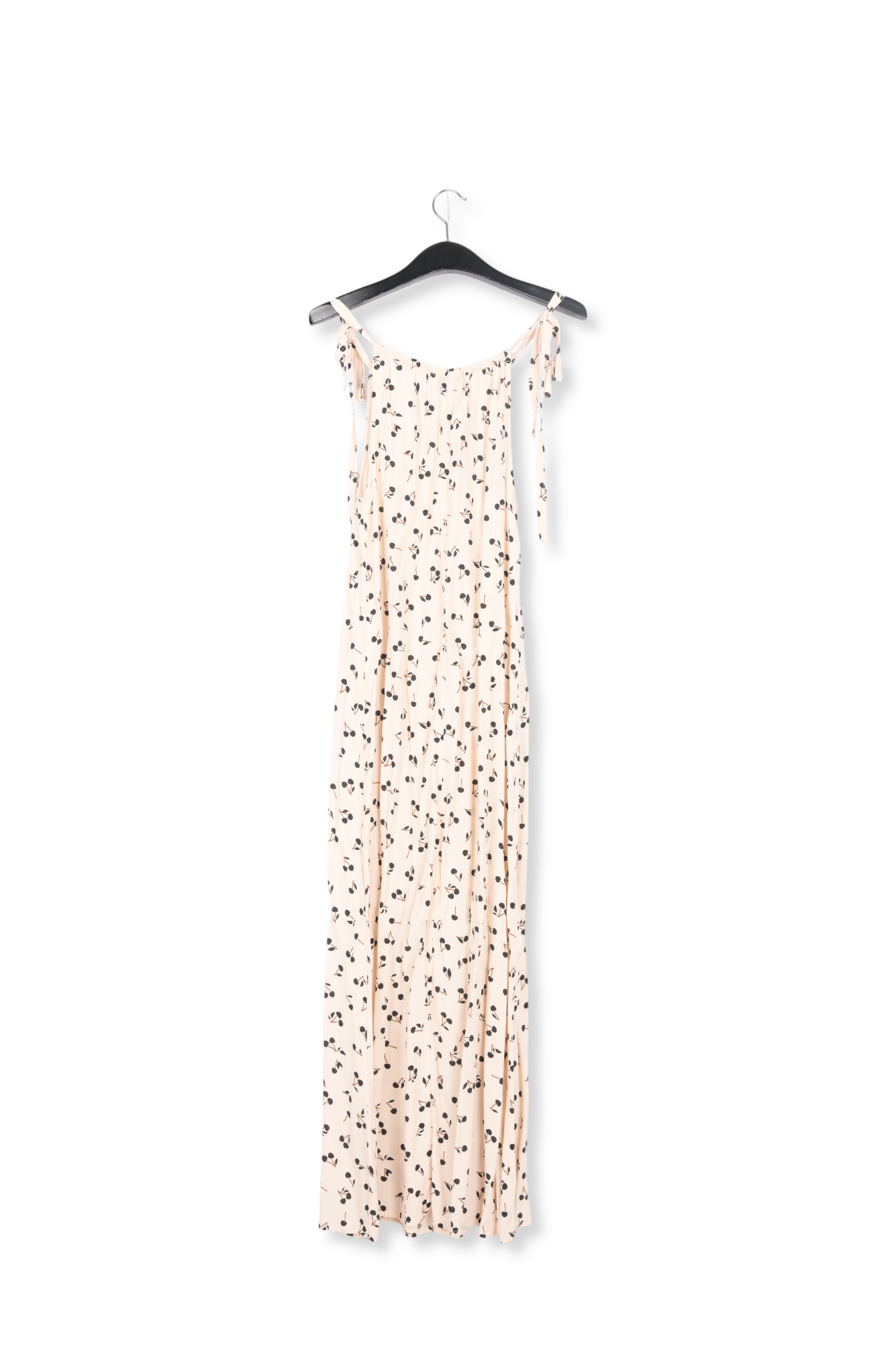 Gebroken witte maxi-halterjurk met kersenprint RE—SSENTIEL tweedehands photo 2