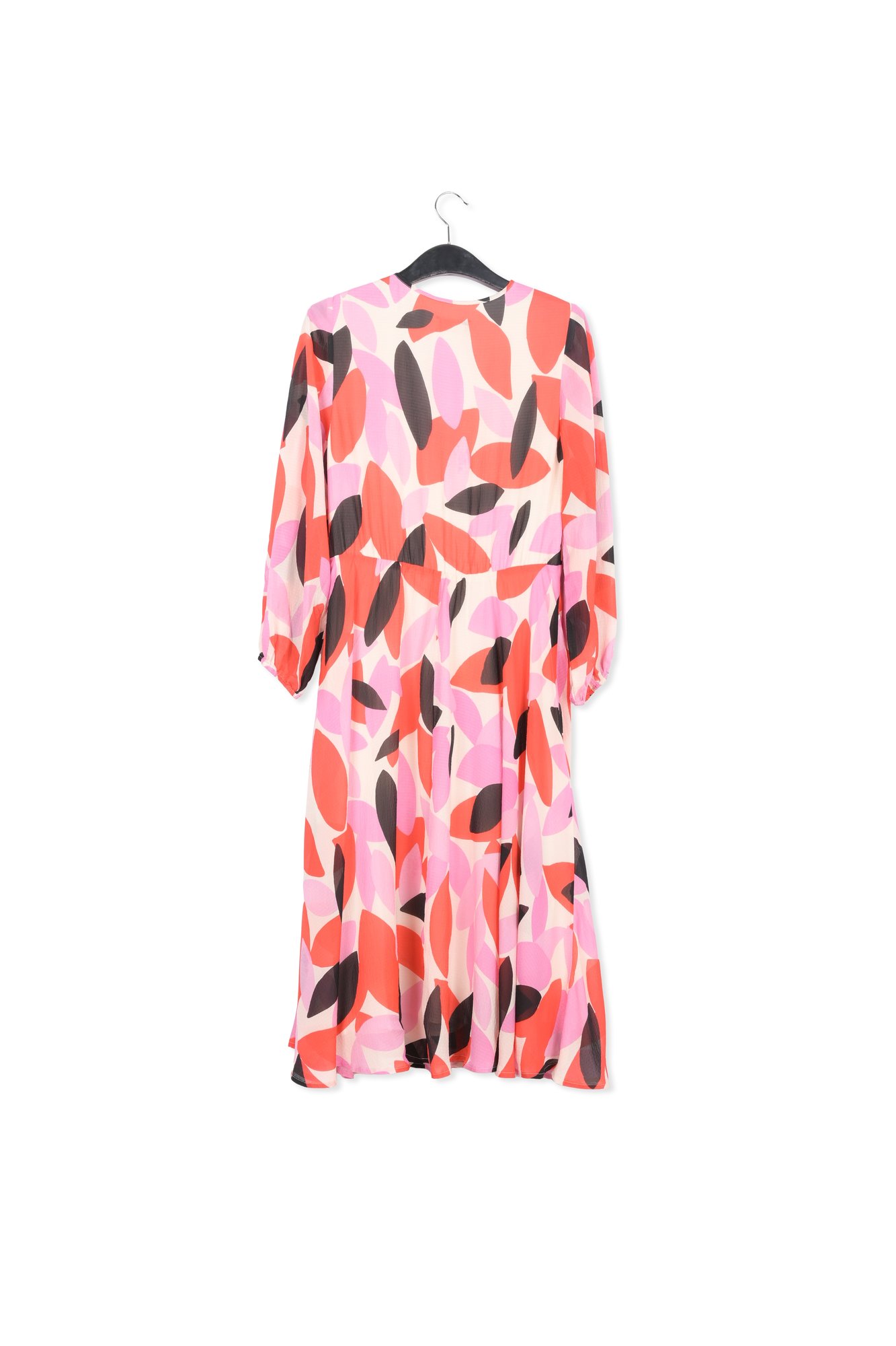 Product photo Off-white, red and pink abstract print midi-length dress number 0