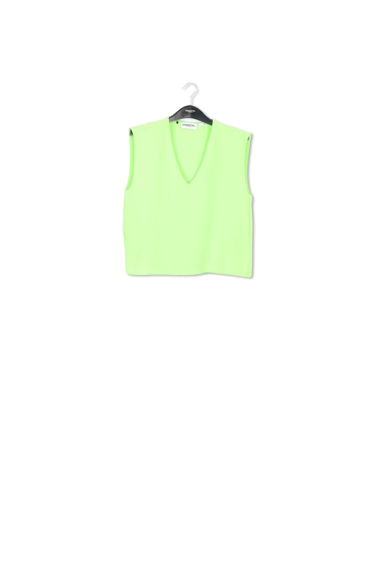 Top sans manches vert fluo à col en V RE—SSENTIEL seconde main photo 1