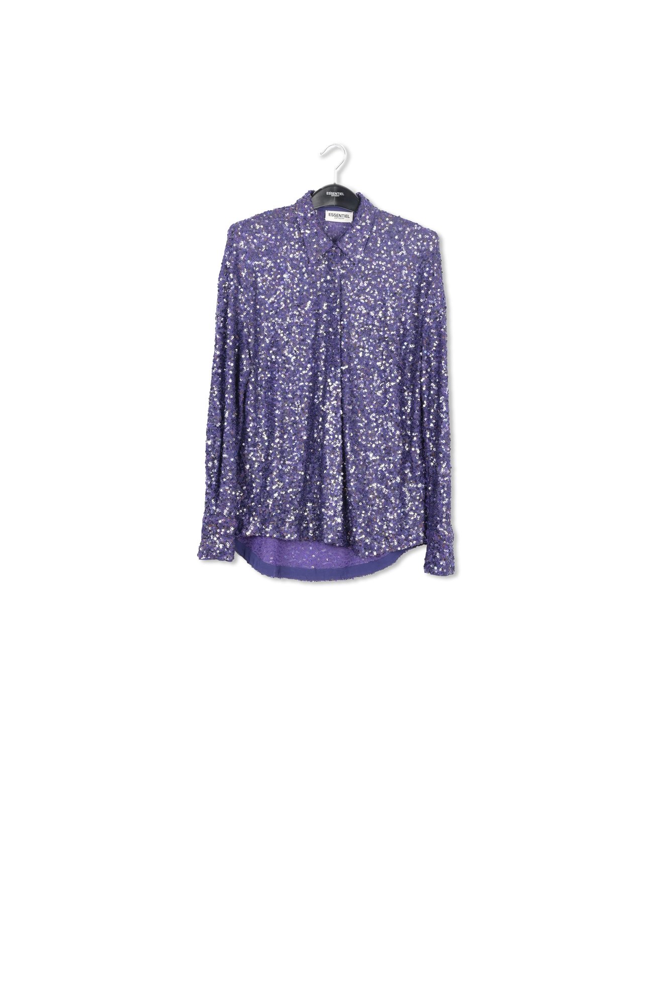 Indigo sequin-embellished shirt RE—SSENTIEL second-hand photo 1