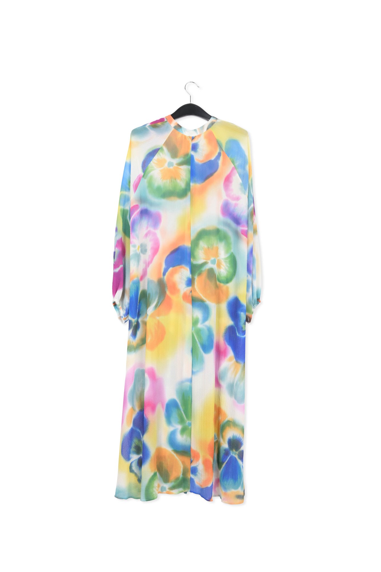 Multicolor floral print midi-length shirt dress RE—SSENTIEL second-hand photo 2