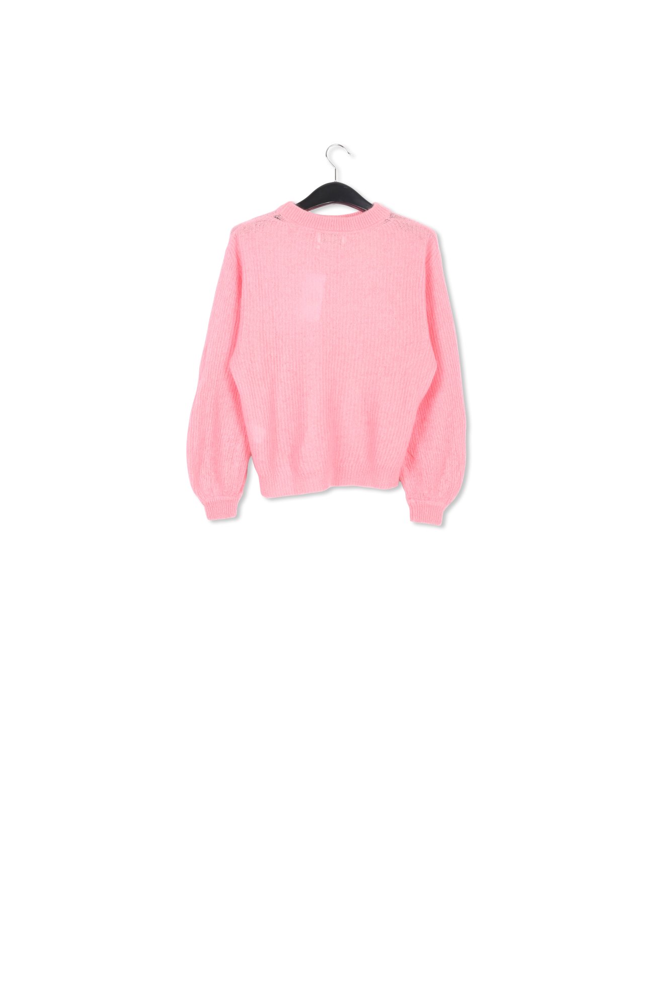 Roze gebreide trui met volumineuze mouwen RE—SSENTIEL tweedehands photo 2