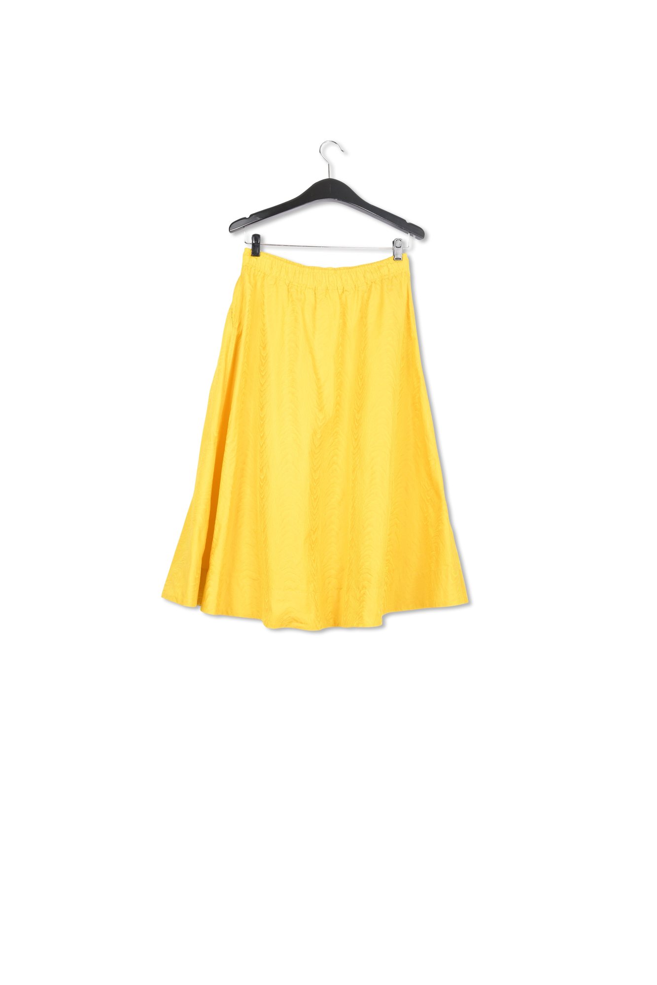 Jupe trapèze en jacquard jaune RE—SSENTIEL seconde main photo 2