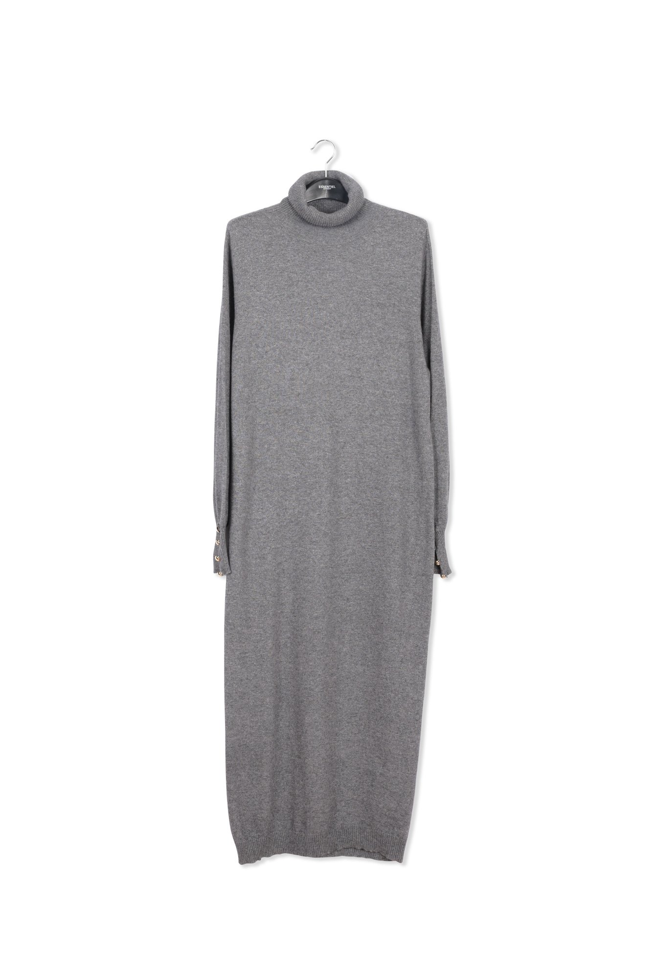 Robe à col roulé en tricot gris RE—SSENTIEL seconde main photo 1