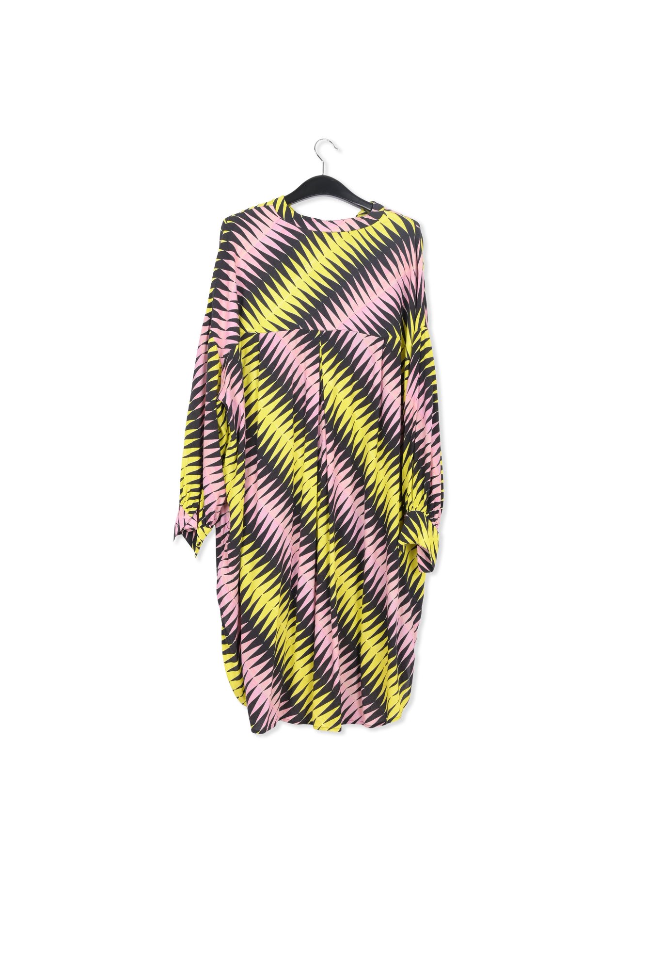 Robe à  imprimé graphique rose, noir et jaune RE—SSENTIEL seconde main photo 2