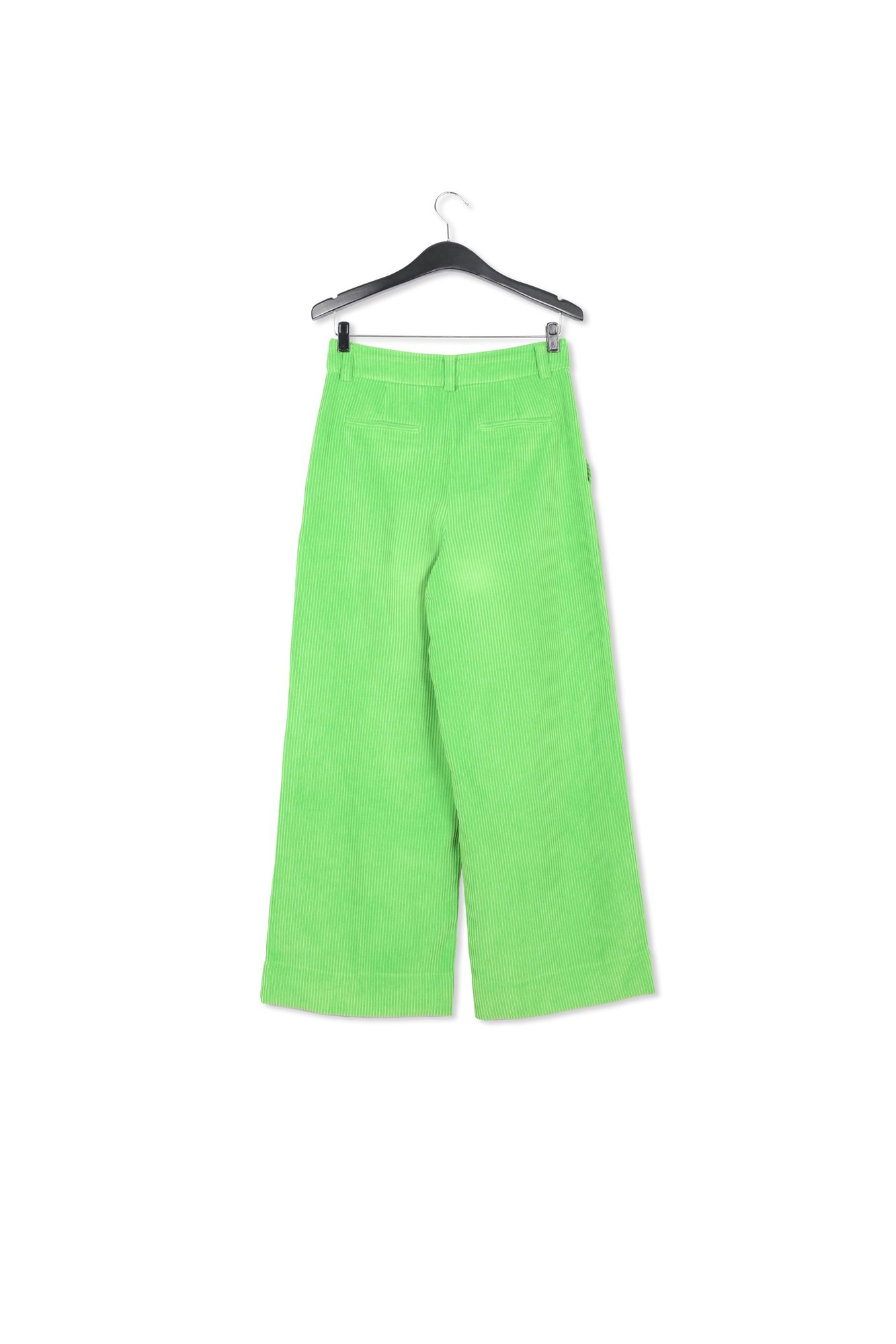 Pantalon large en velours côtelé vert RE—SSENTIEL seconde main photo 2