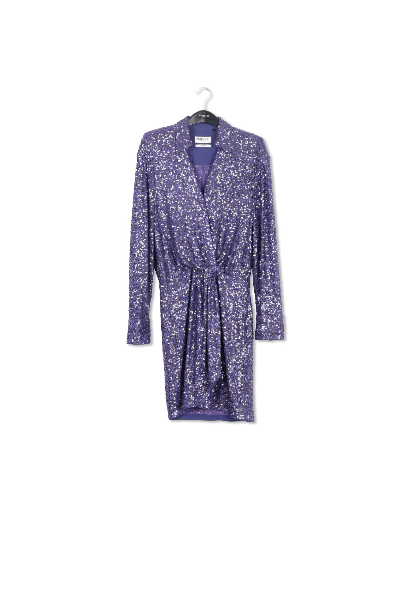 Mini-robe portefeuille indigo à paillettes RE—SSENTIEL seconde main photo 1