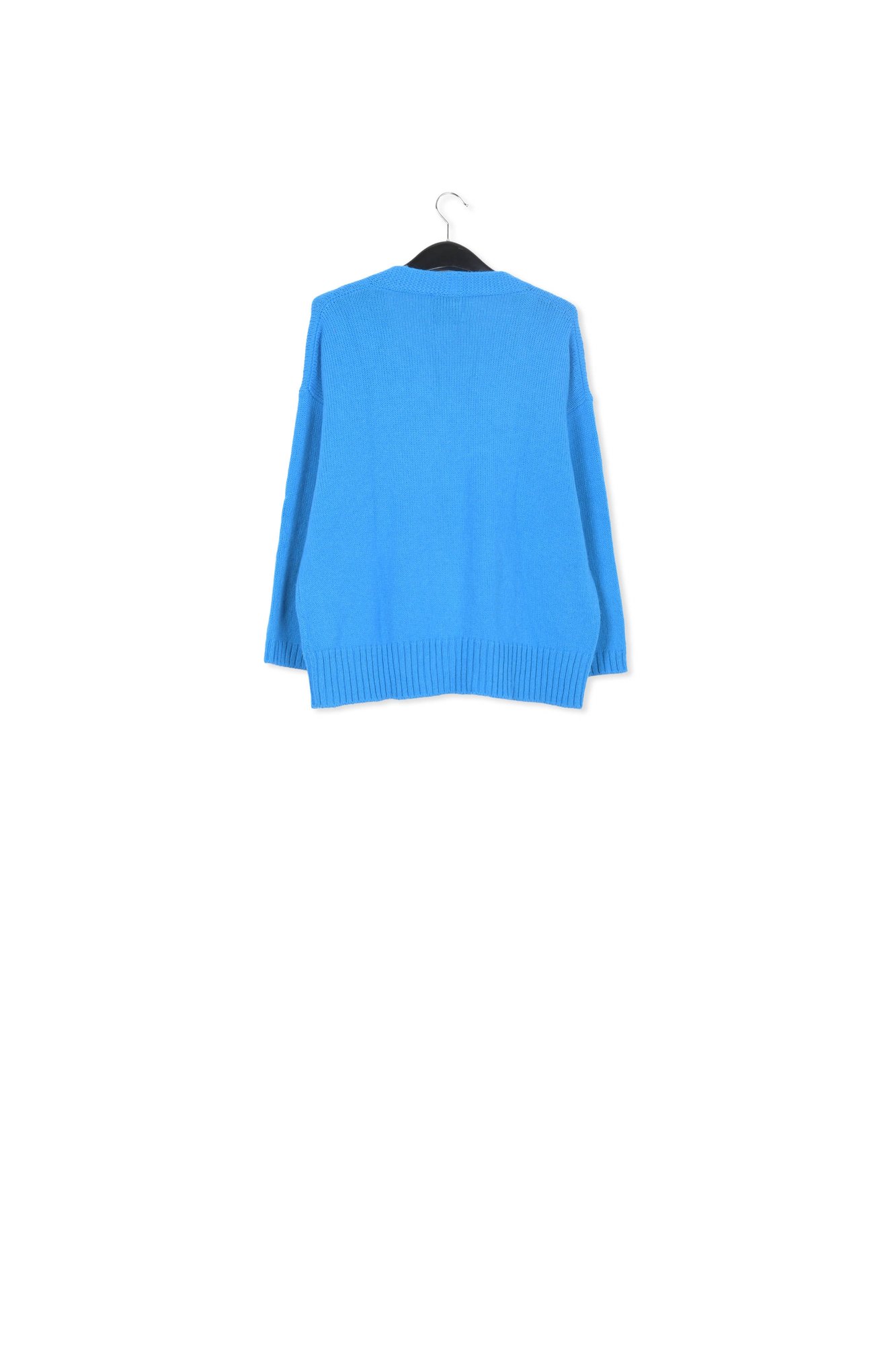 Cardigan bleu oversize avec boutons à  strass RE—SSENTIEL seconde main photo 2