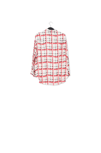 Chemise à  carreaux blanche, noire et rouge RE—SSENTIEL seconde main photo 2