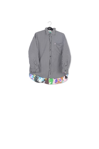 Chemise réversible à  rayures bleu marine et blanches RE—SSENTIEL seconde main photo 1