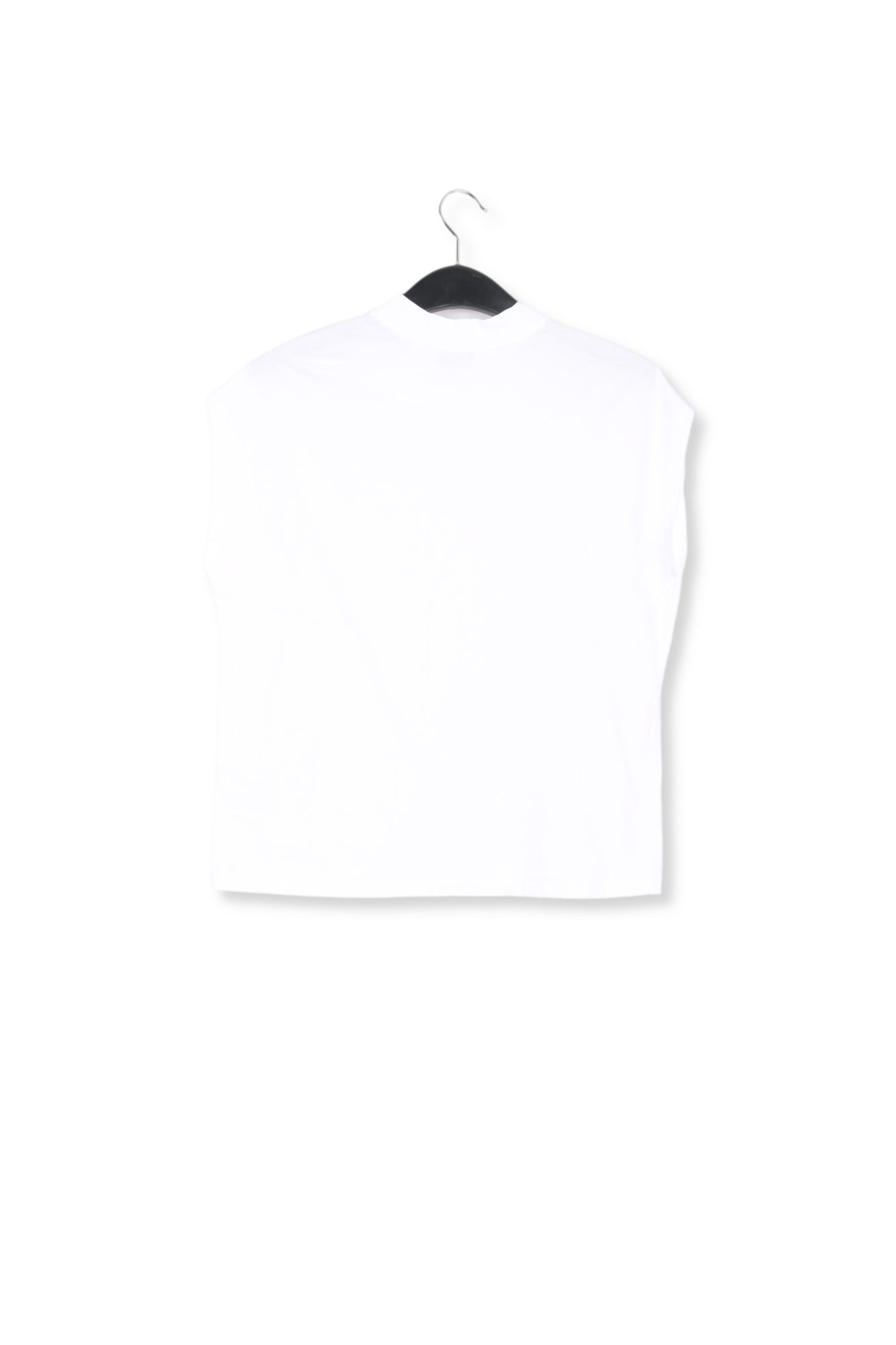 Off-white cap-sleeve organic cotton t-shirt RE—SSENTIEL second-hand photo 2