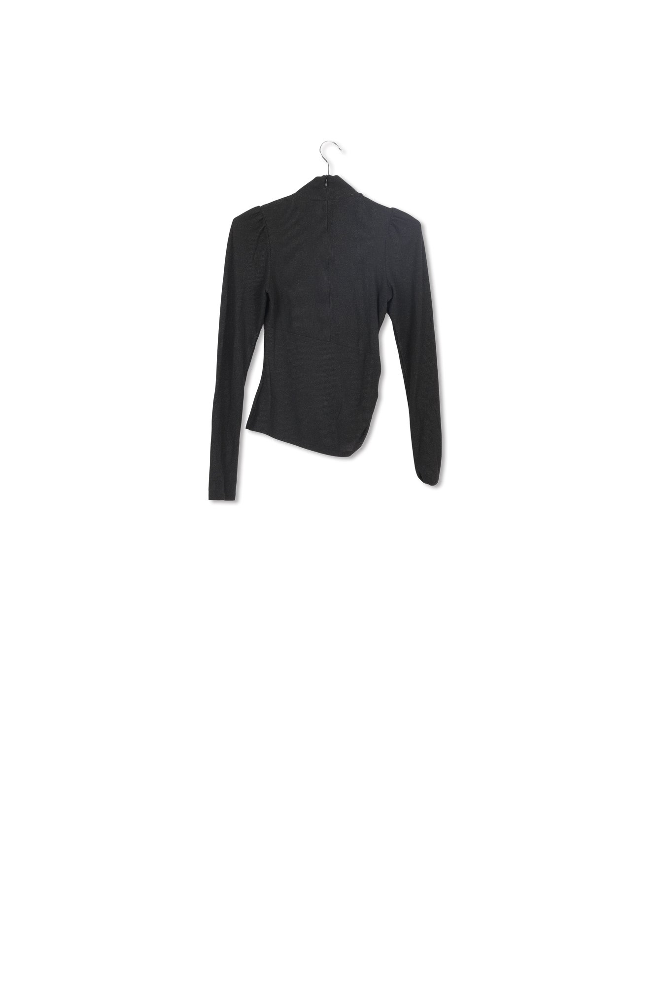 Top à col roulé en lurex noir RE—SSENTIEL seconde main photo 2