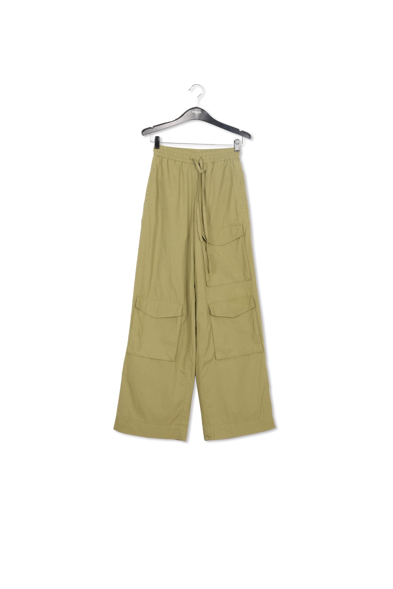 Pantalon treillis en coton kaki RE—SSENTIEL seconde main photo 1