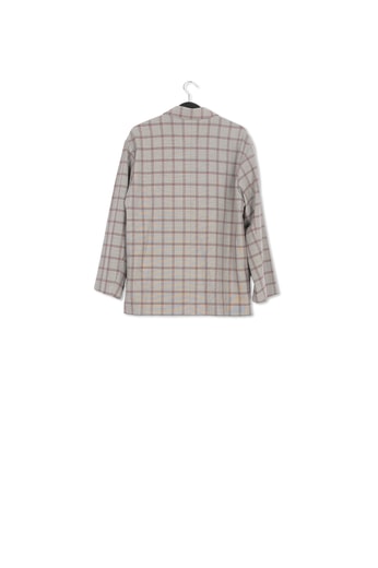 Blazer croisé gris à  carreaux Tattersall RE—SSENTIEL seconde main photo 2