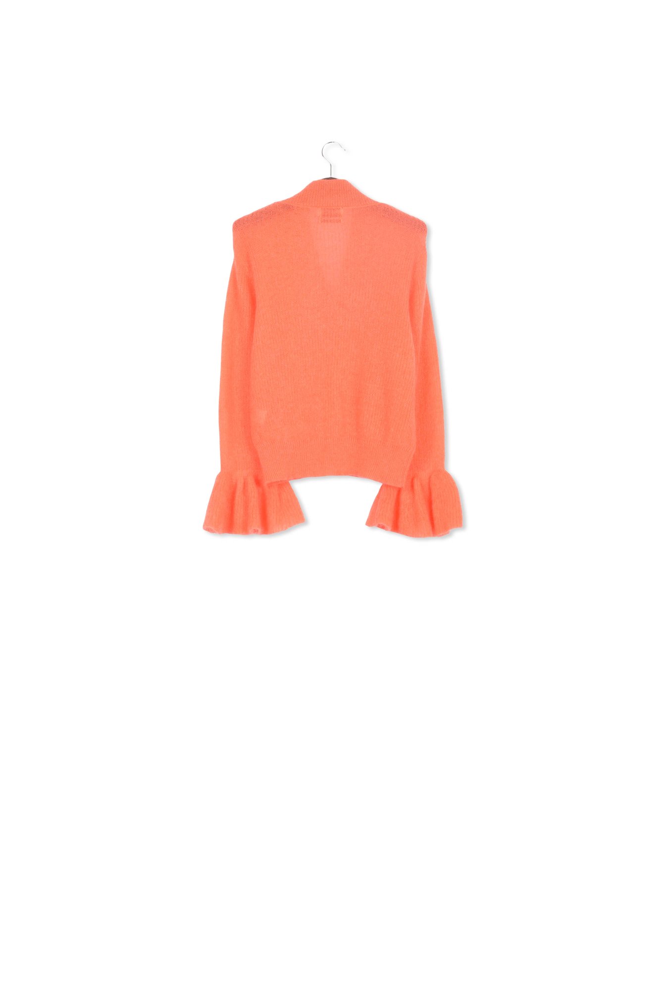 Pull en V orange en mohair mélangé RE—SSENTIEL seconde main photo 2