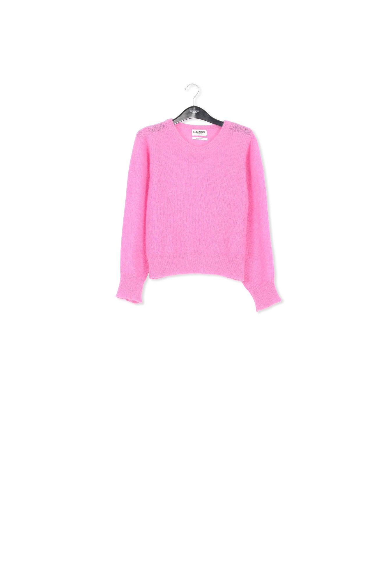 Pull rose néon en mohair mélangé à  épaules bouffantes RE—SSENTIEL seconde main photo 1