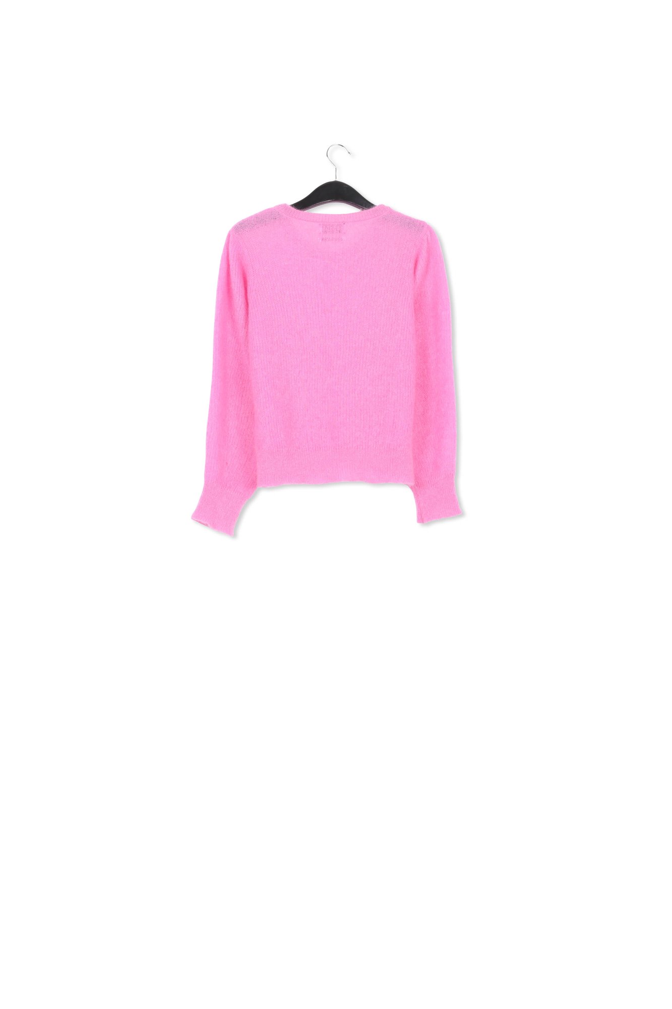 Pull rose néon en mohair mélangé à  épaules bouffantes RE—SSENTIEL seconde main photo 2