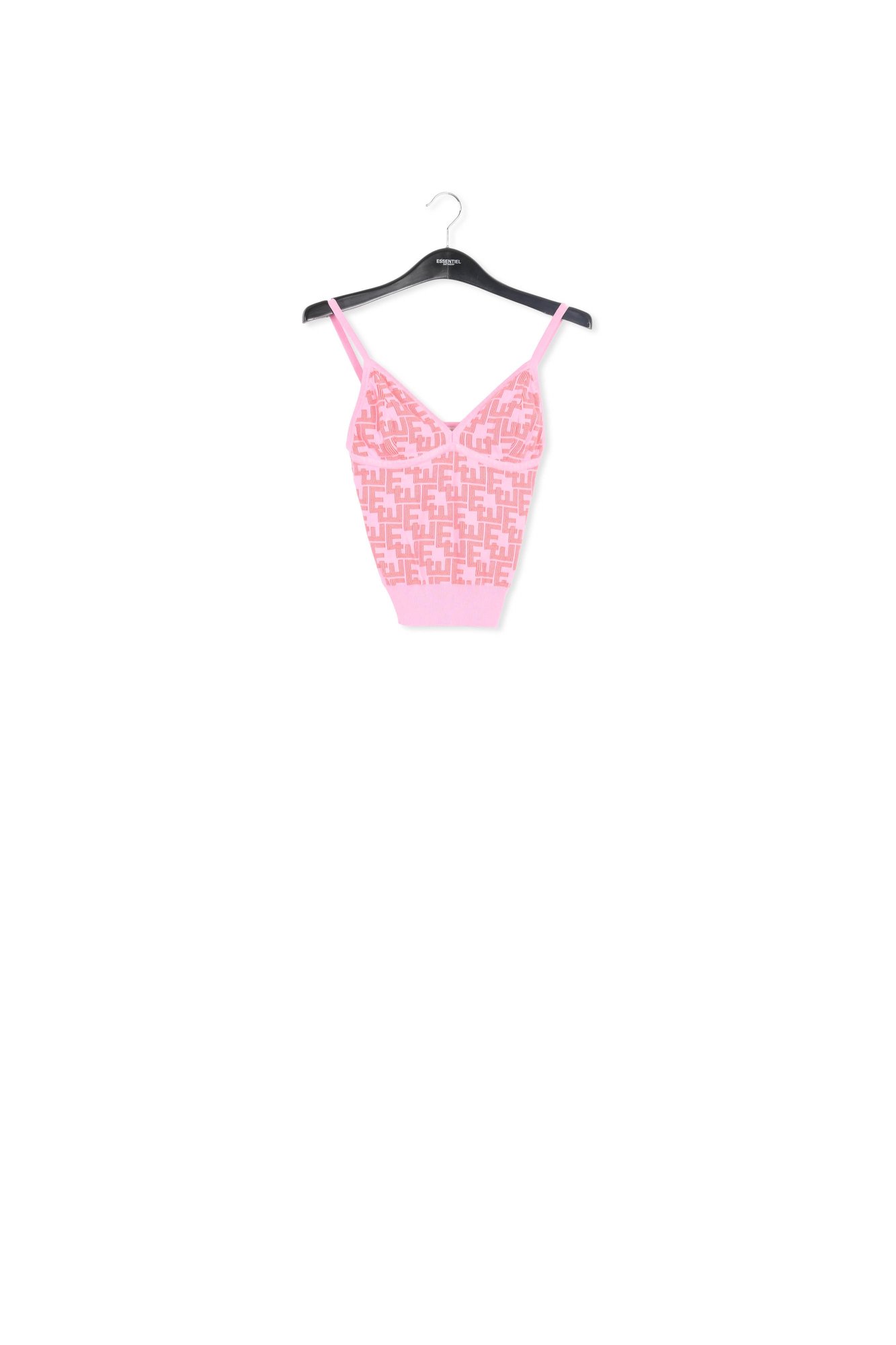 Pink and red jacquard-knitted top RE—SSENTIEL second-hand photo 1