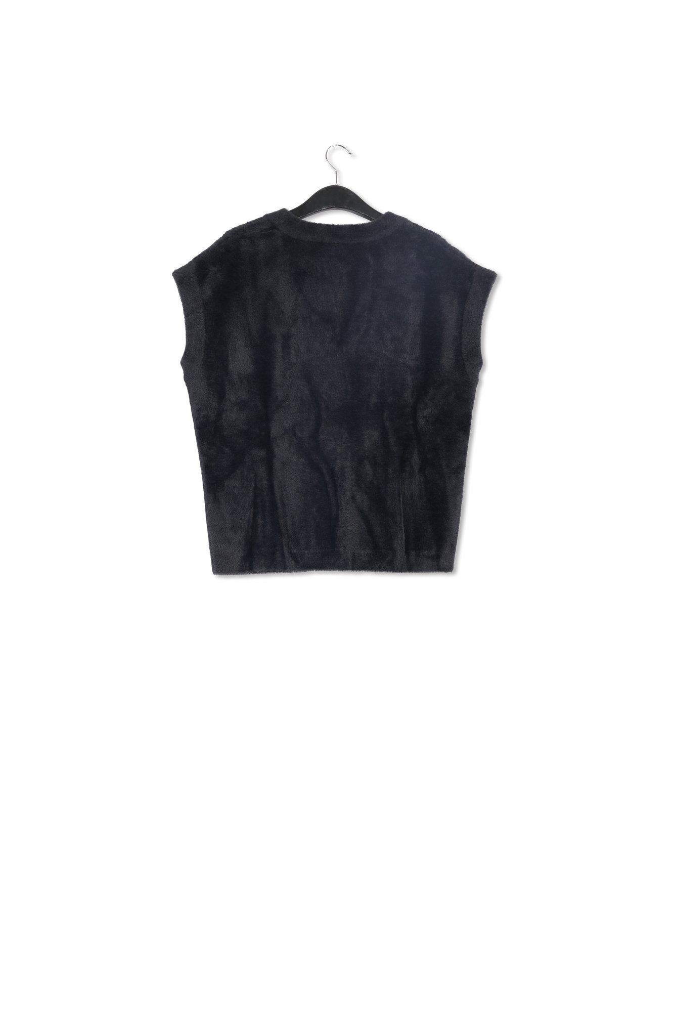 Zwarte tweezijdige cardigan zonder mouwen RE—SSENTIEL tweedehands photo 2