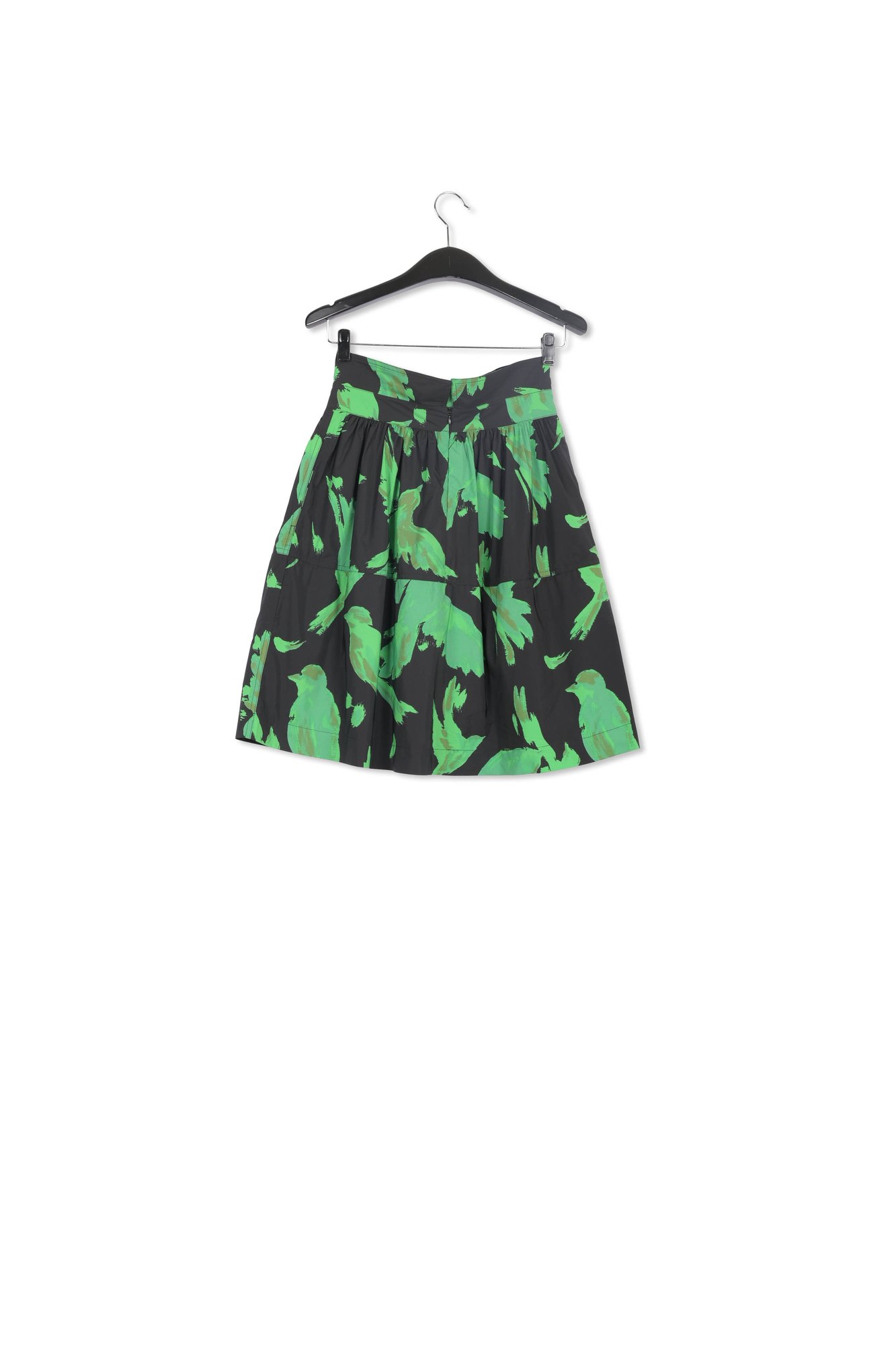 Product photo Black and green gathered mini skirt number 0