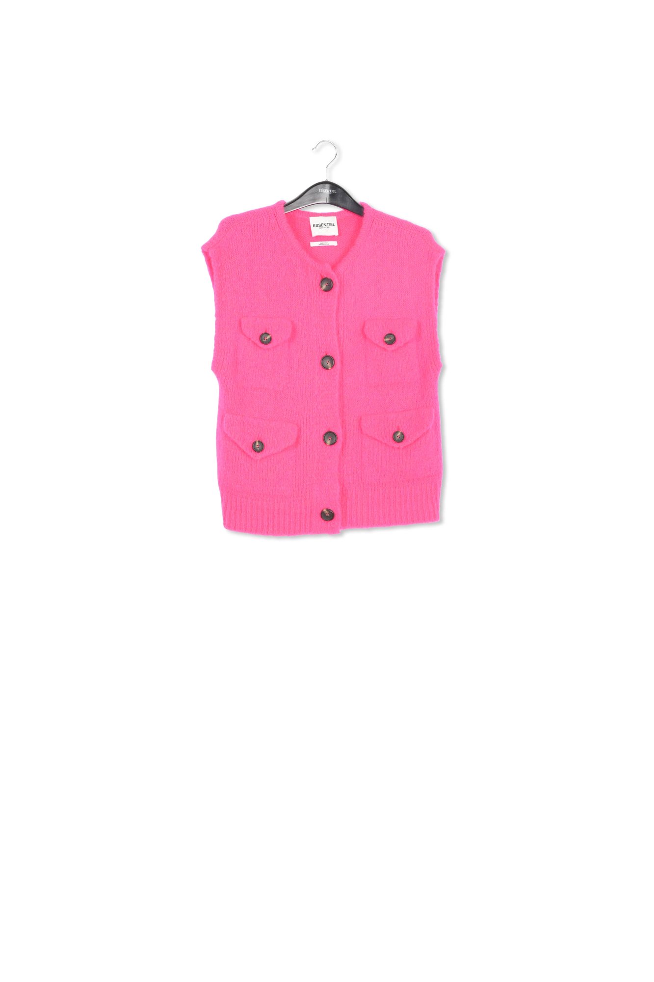 Product photo Neon pink sleeveless mohair-blend cardigan number 0