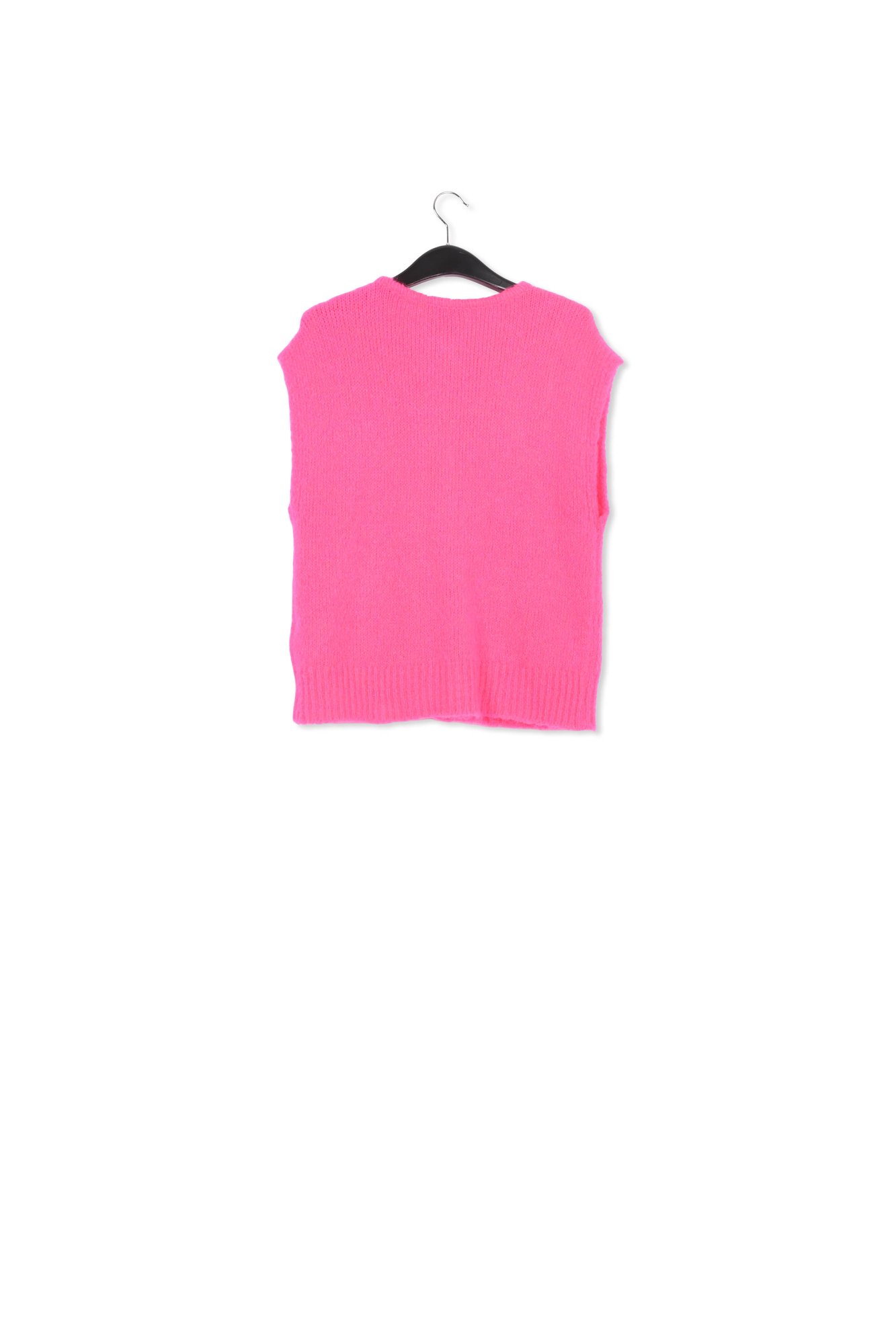 Product photo Neon pink sleeveless mohair-blend cardigan number 1