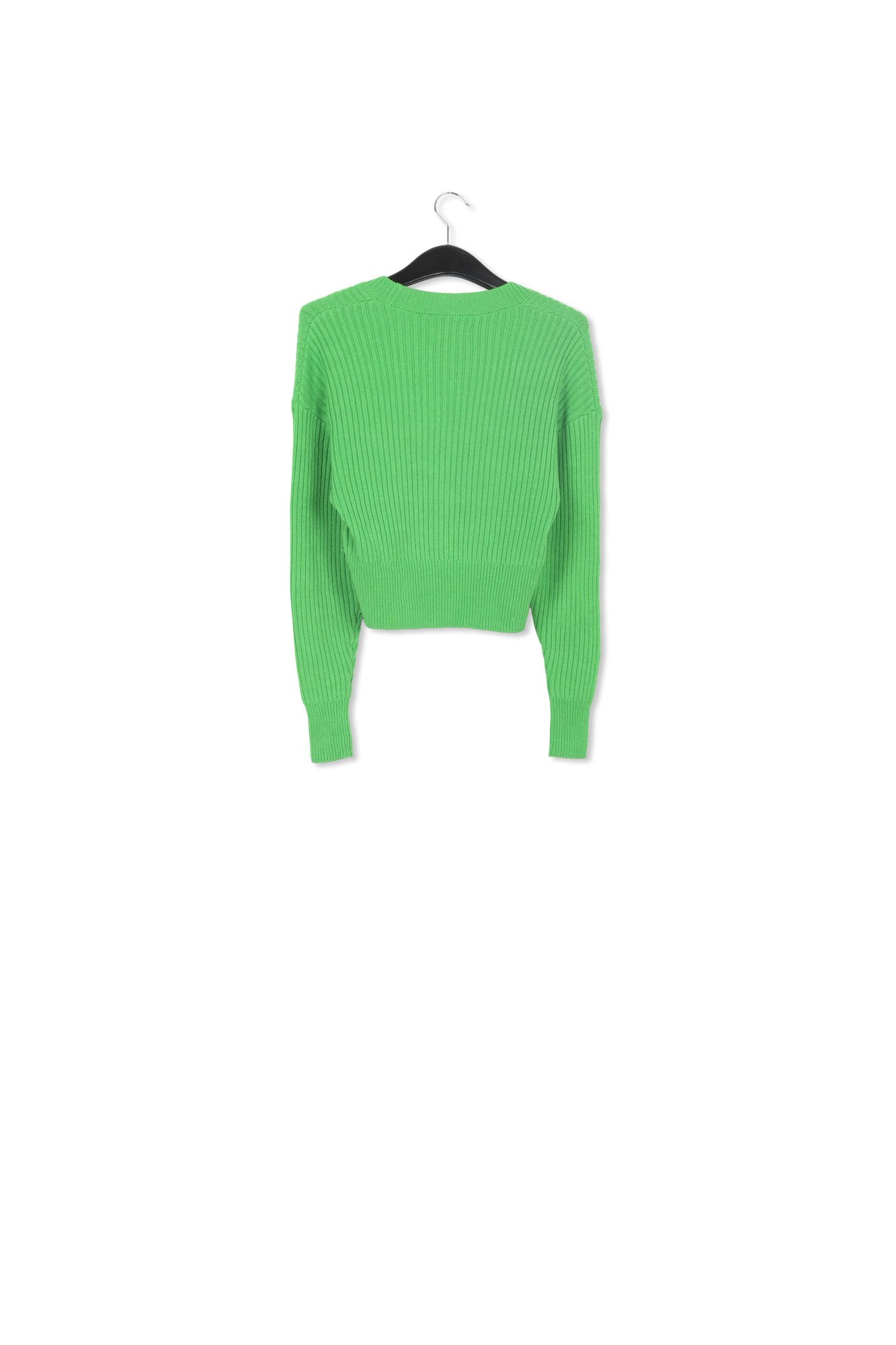 Cardigan vert en V à  boutons strass RE—SSENTIEL seconde main photo 2
