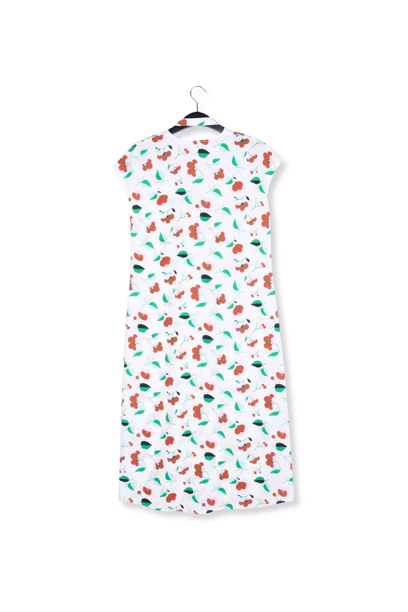 Off-white floral belted midi dress RE—SSENTIEL second-hand photo 2