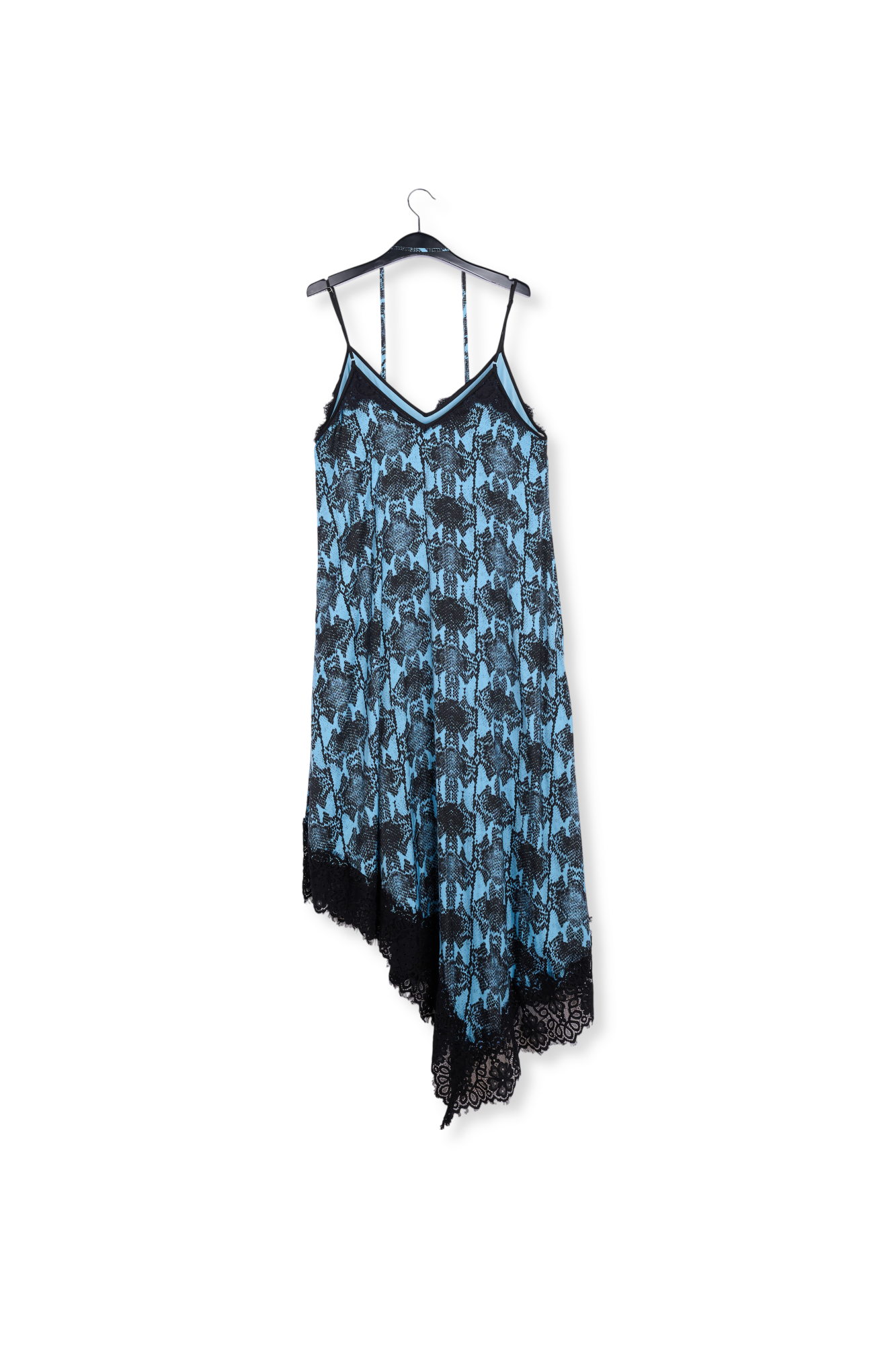 Robe nuisette bleue à imprimé serpent RE—SSENTIEL seconde main photo 2