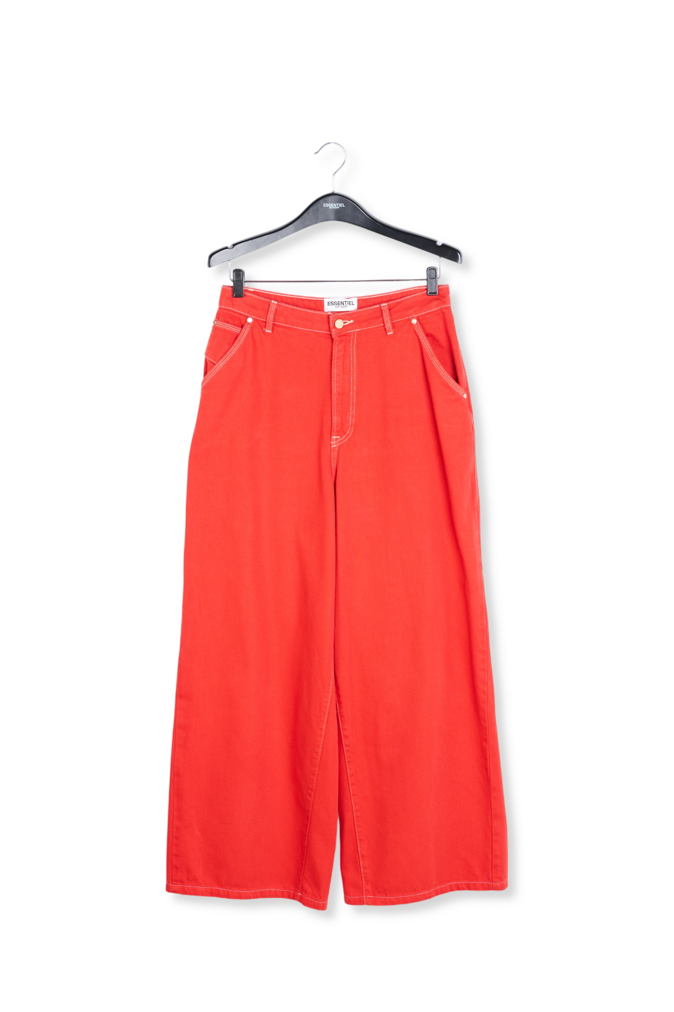 Rode jeans met wijde pijpen RE—SSENTIEL tweedehands photo 1