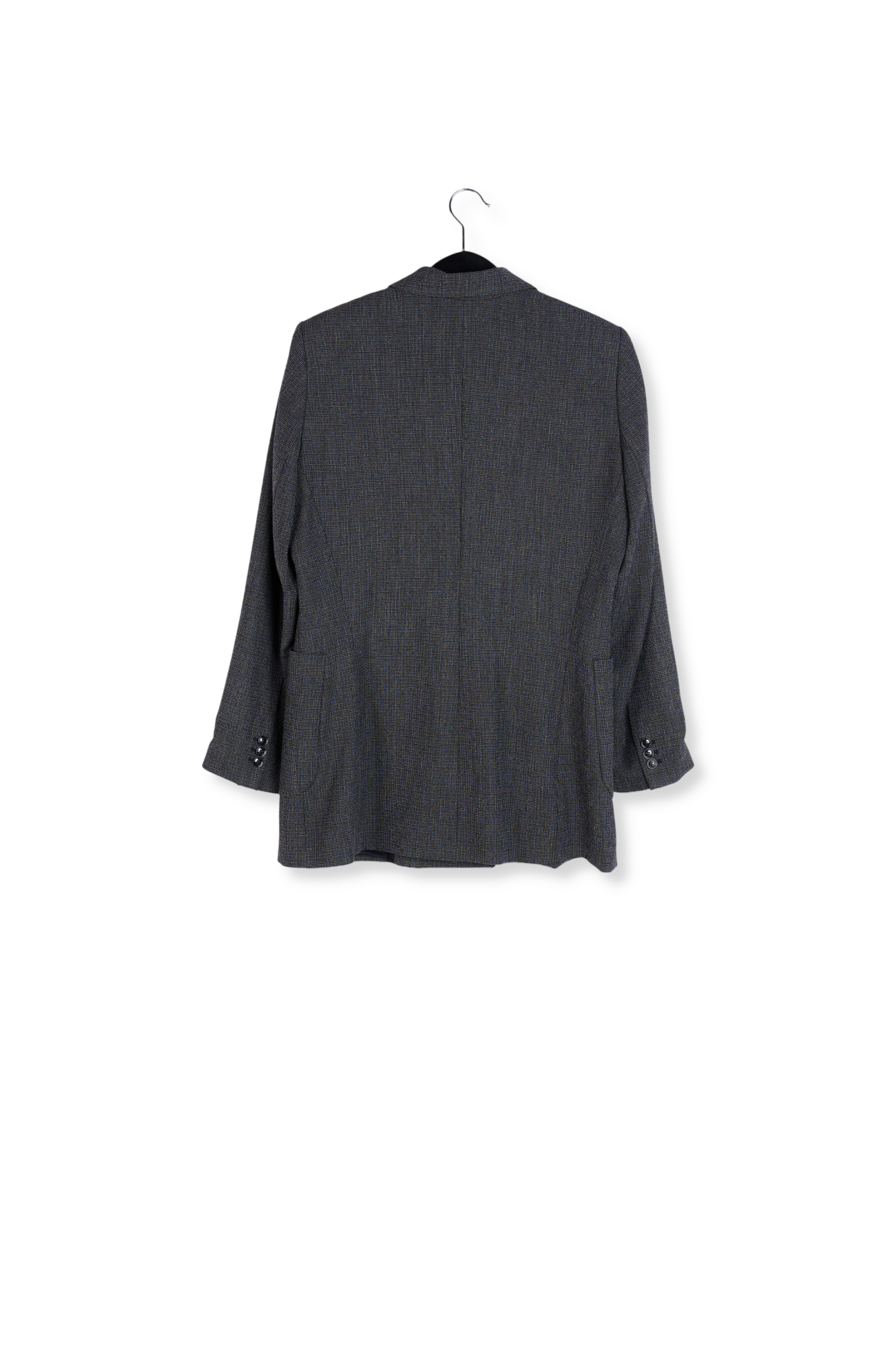 Veste noire croisée au motif microscopique RE—SSENTIEL seconde main photo 5