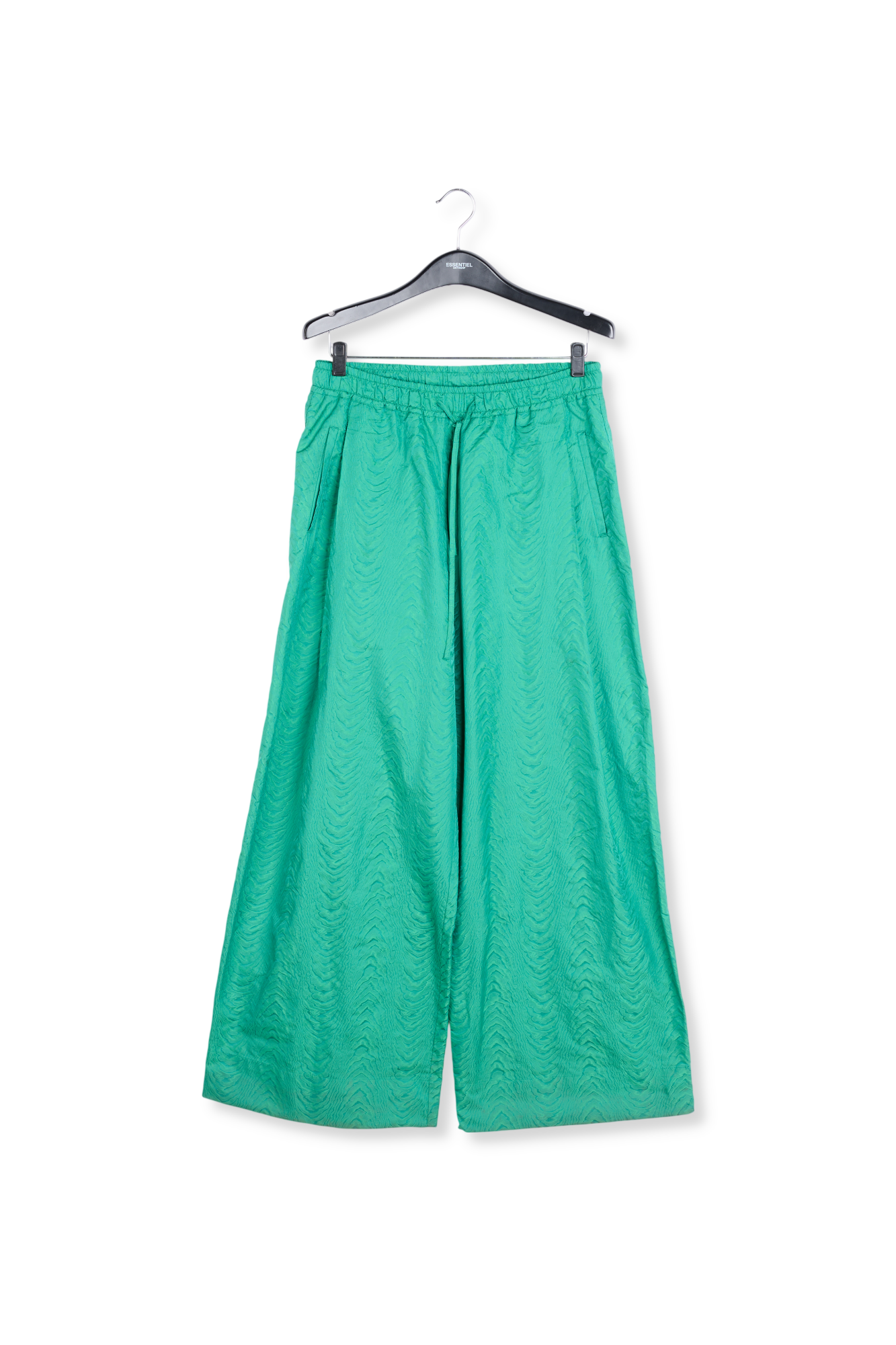 Pantalon large en jacquard vert RE—SSENTIEL seconde main photo 1