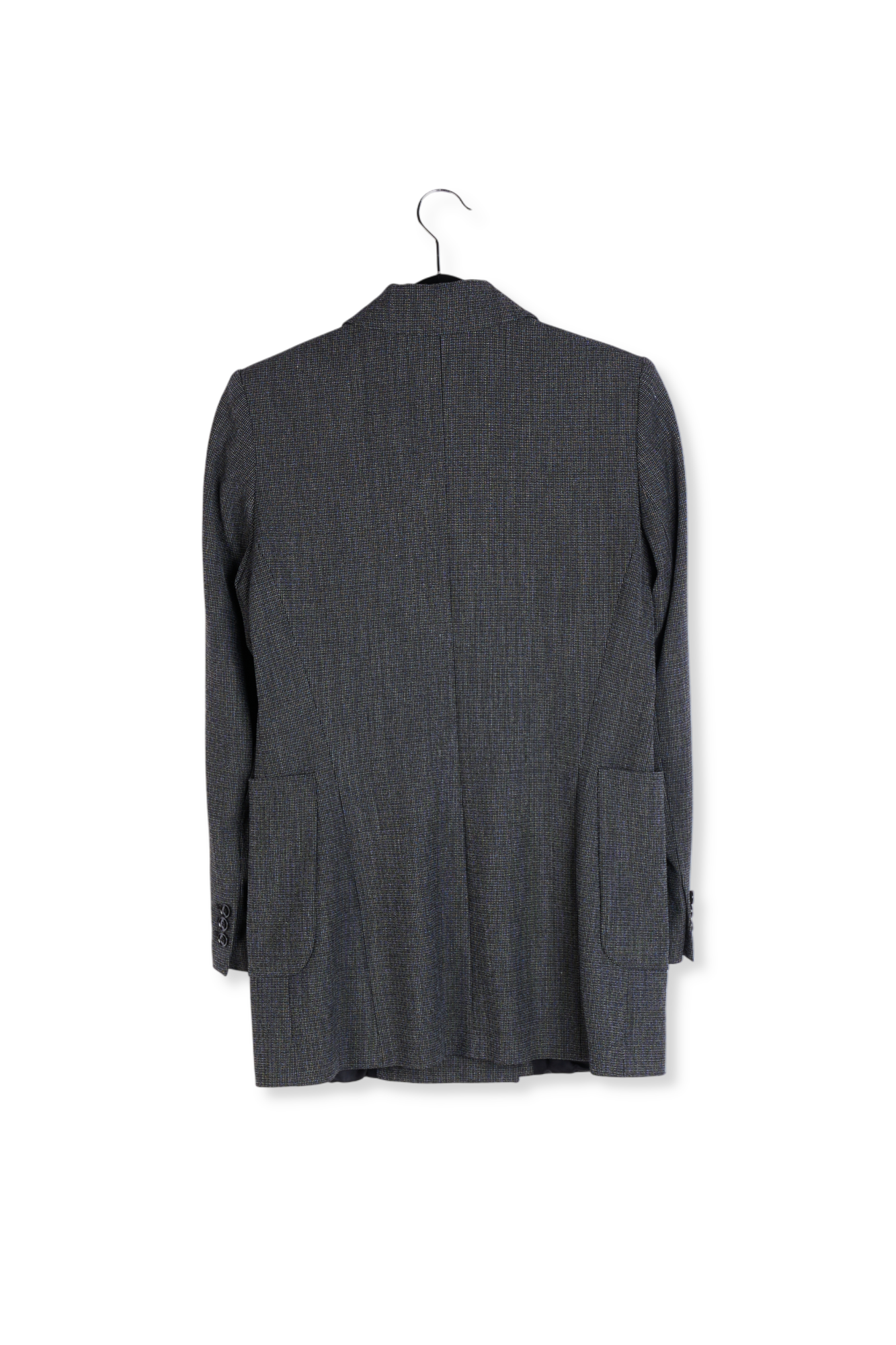 Veste noire croisée au motif microscopique RE—SSENTIEL seconde main photo 6