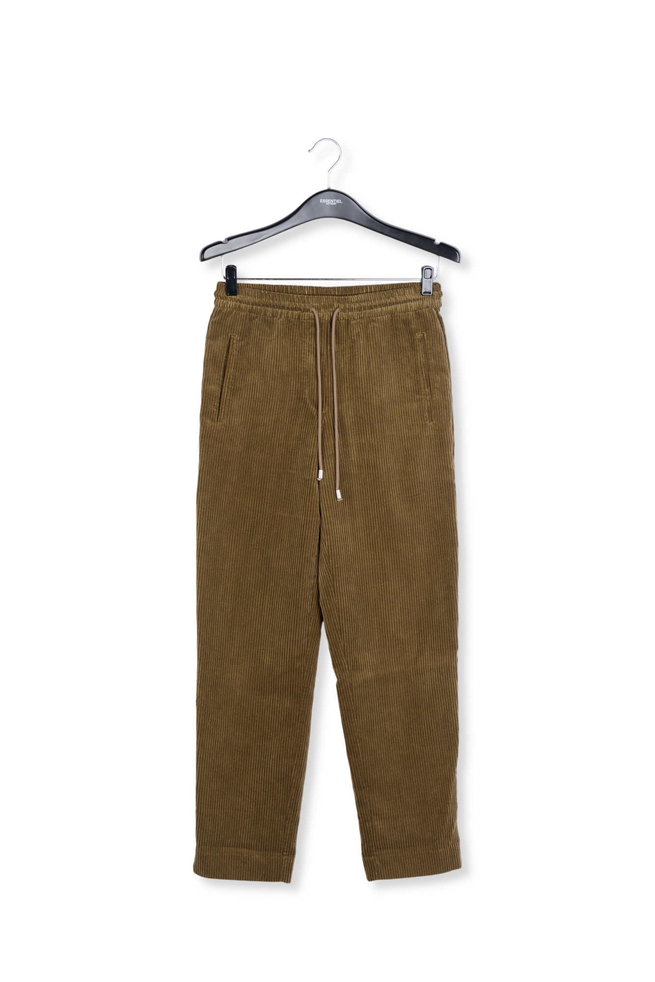 Pantalon fuselé en velours kaki RE—SSENTIEL seconde main photo 1