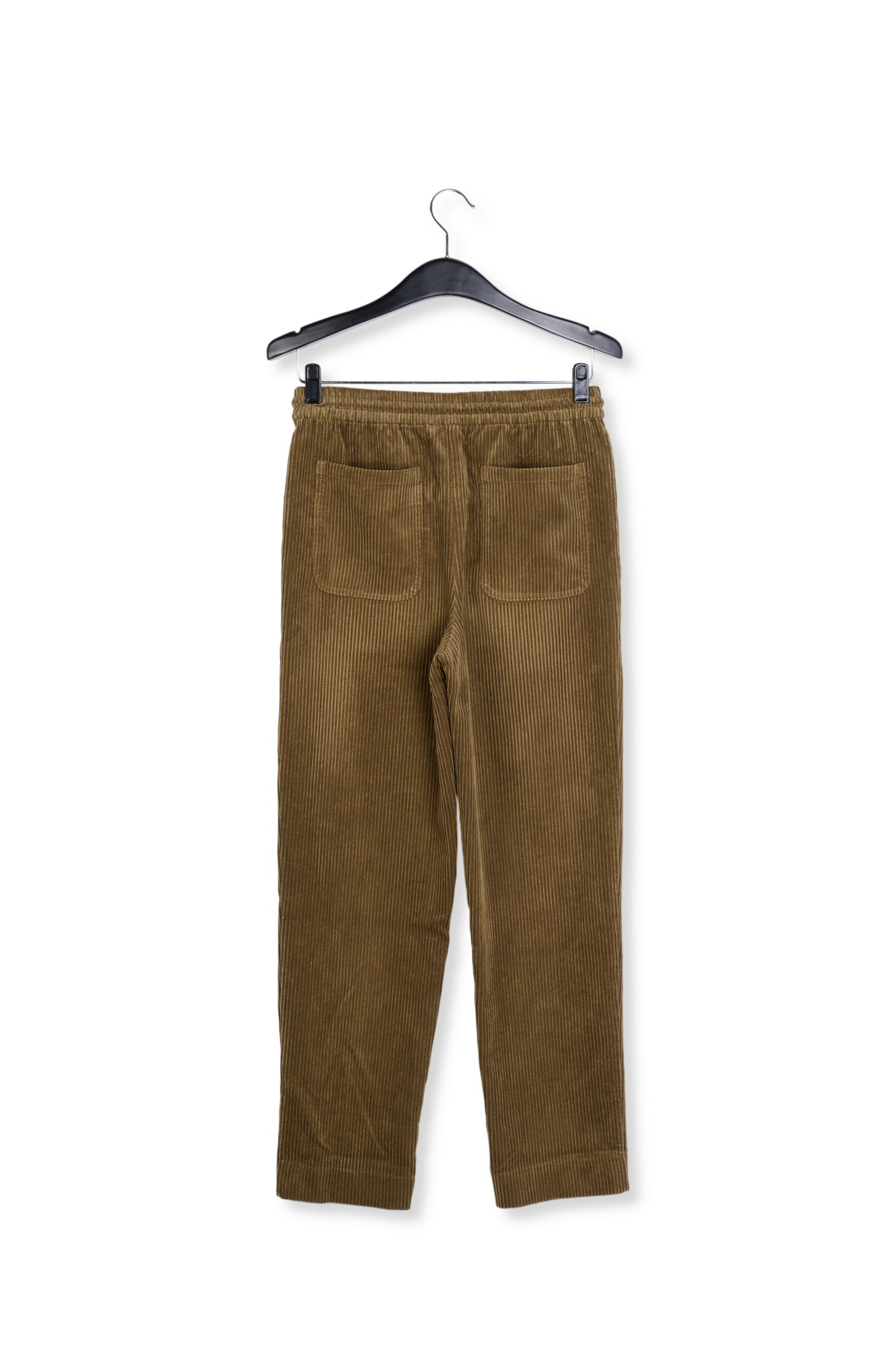 Pantalon fuselé en velours kaki RE—SSENTIEL seconde main photo 2