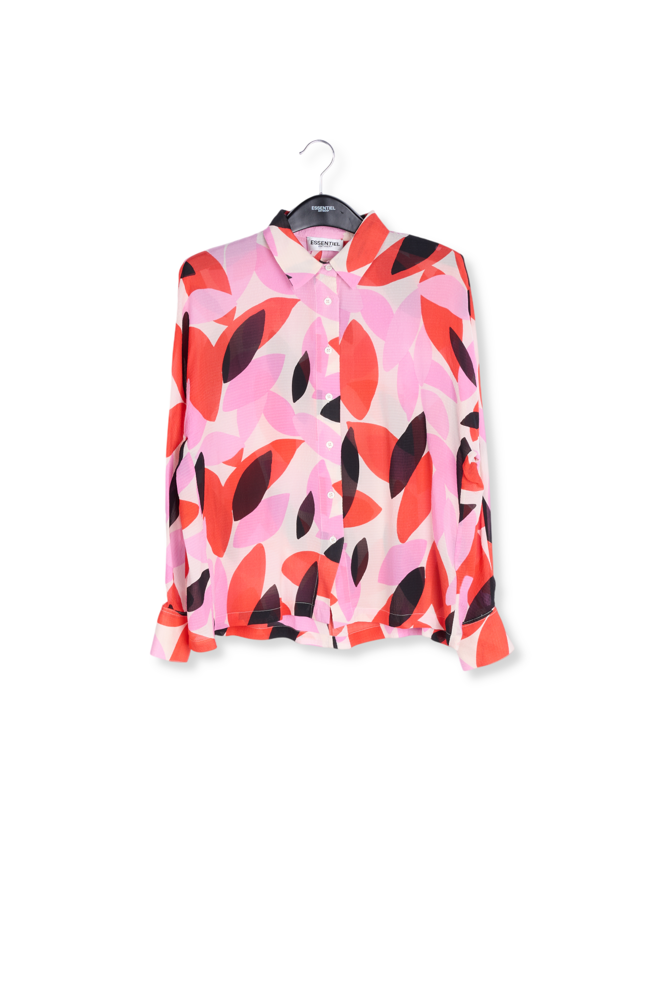 Off-white, red and pink abstract print shirt RE—SSENTIEL second-hand photo 1