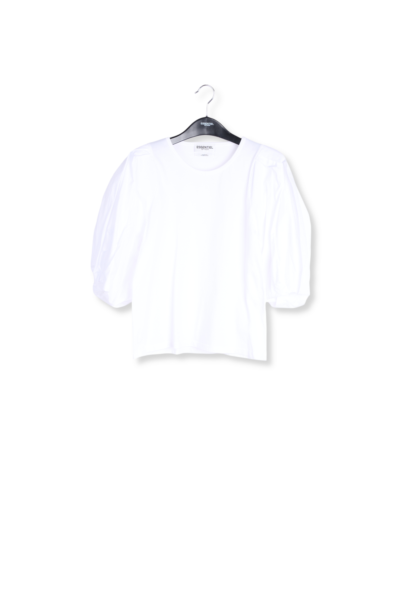 T-shirt en jersey blanc à  manches en popeline RE—SSENTIEL seconde main photo 1