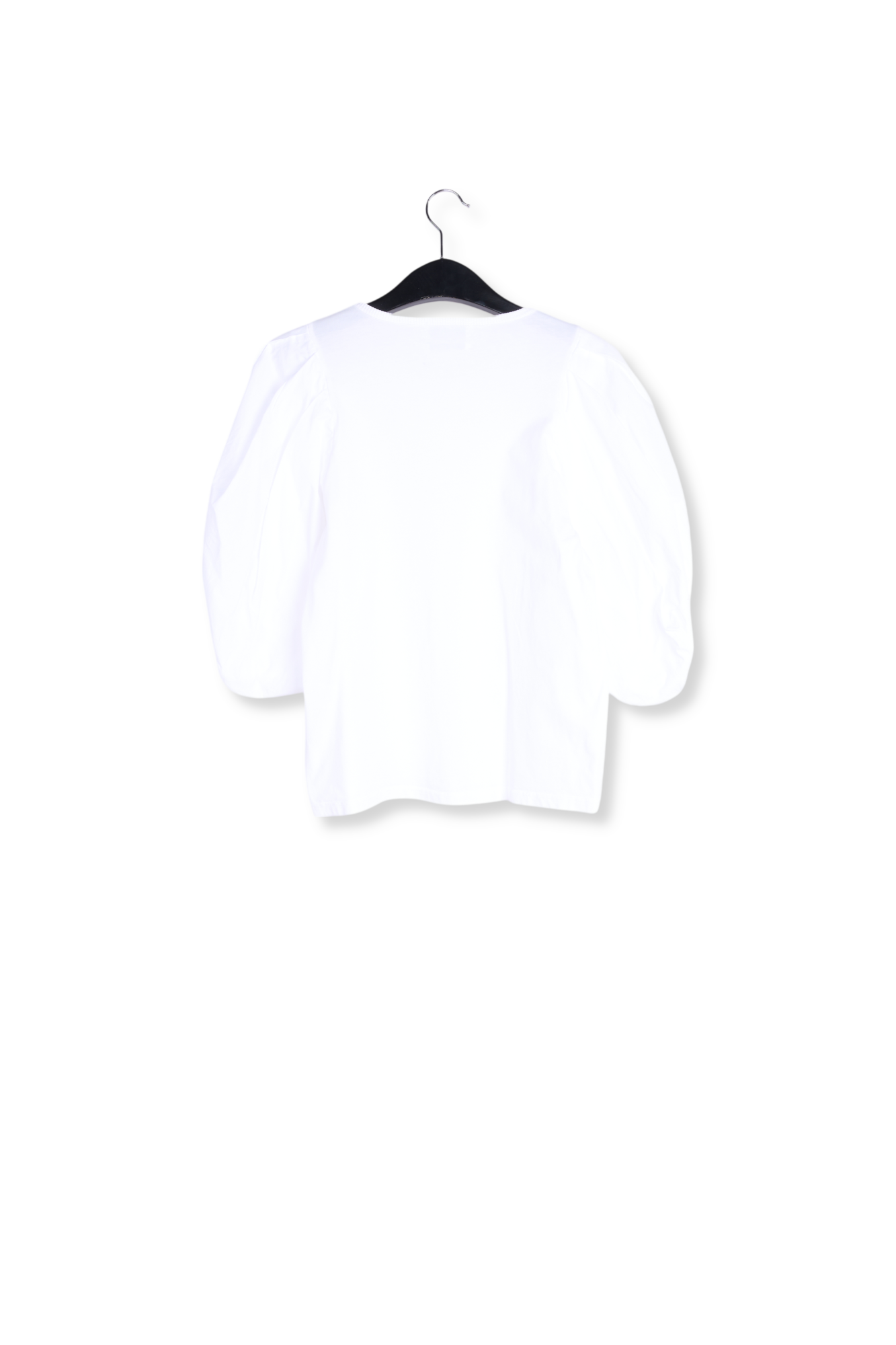 T-shirt en jersey blanc à  manches en popeline RE—SSENTIEL seconde main photo 2
